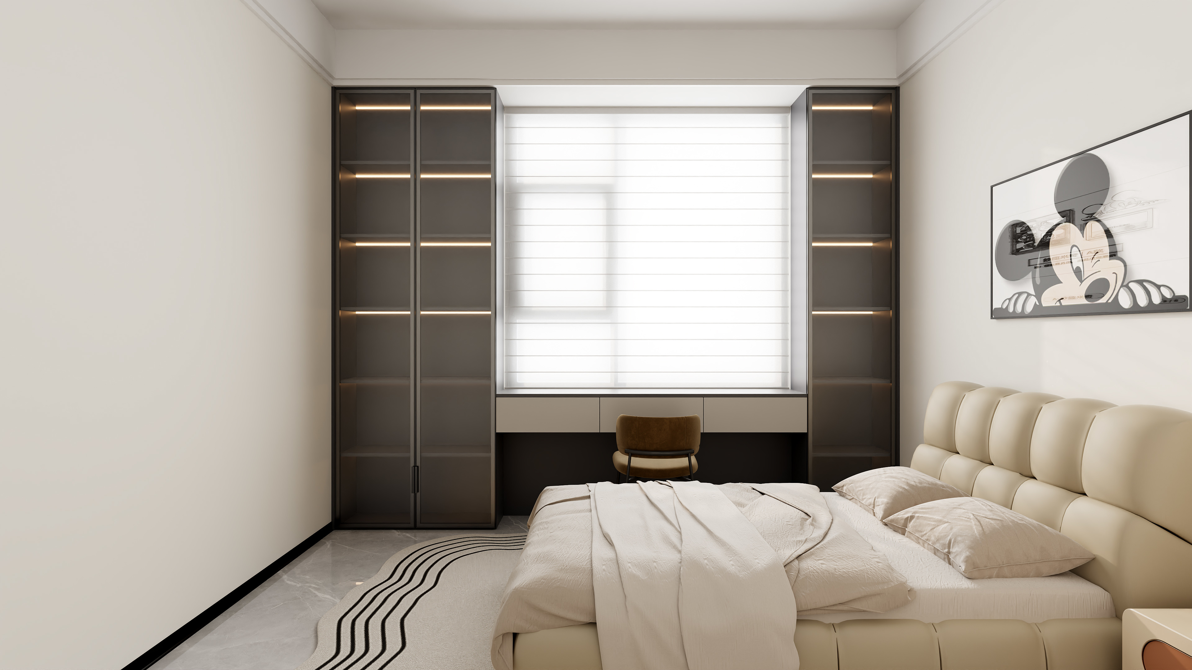 星空设计500一套-现代简约145㎡4室装修效果图