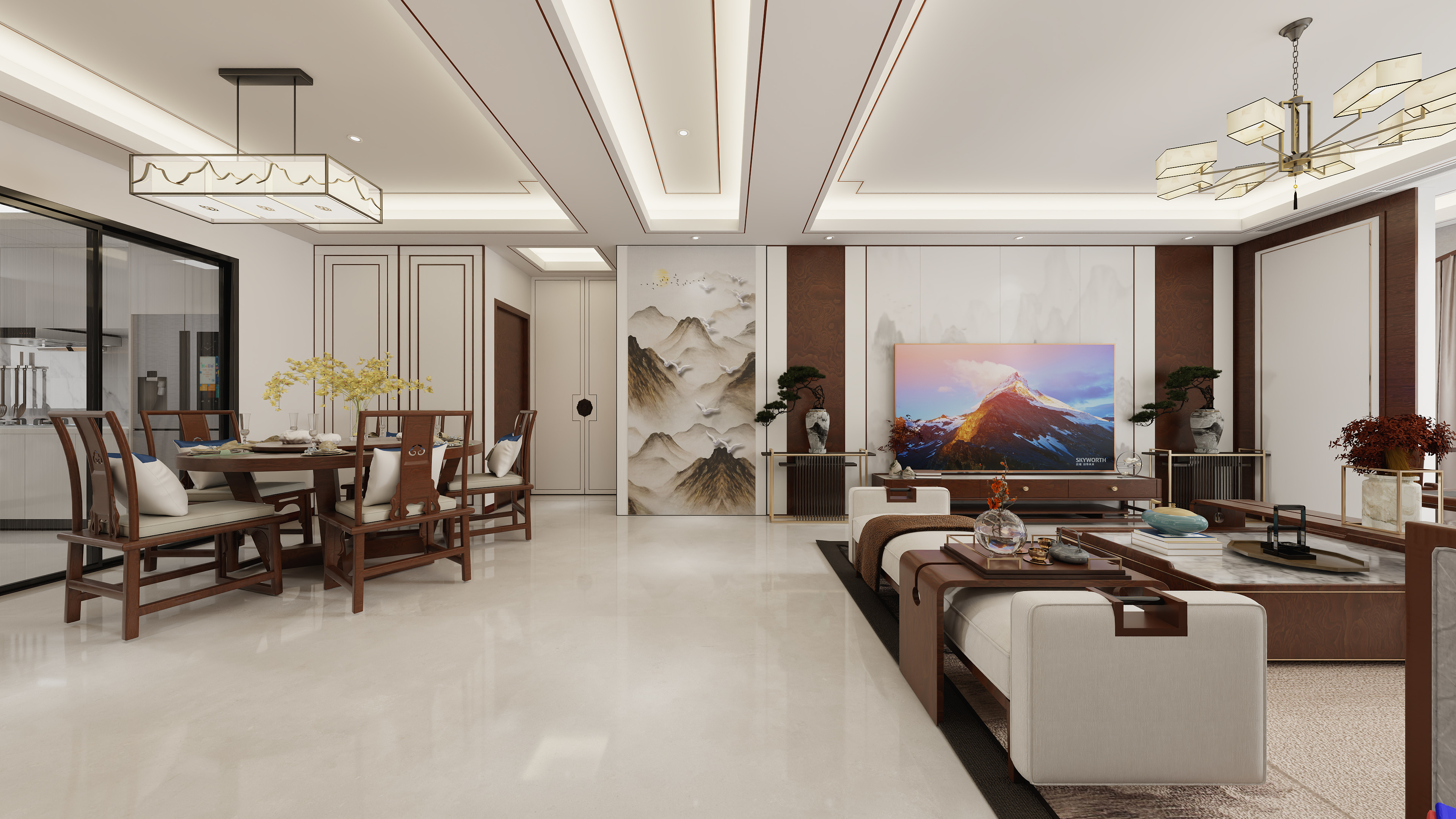 张帆-新中式127㎡-装修设计方案