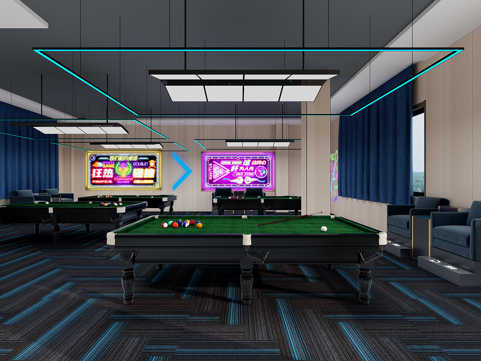 吴爽-160m²现代风格装修效果图