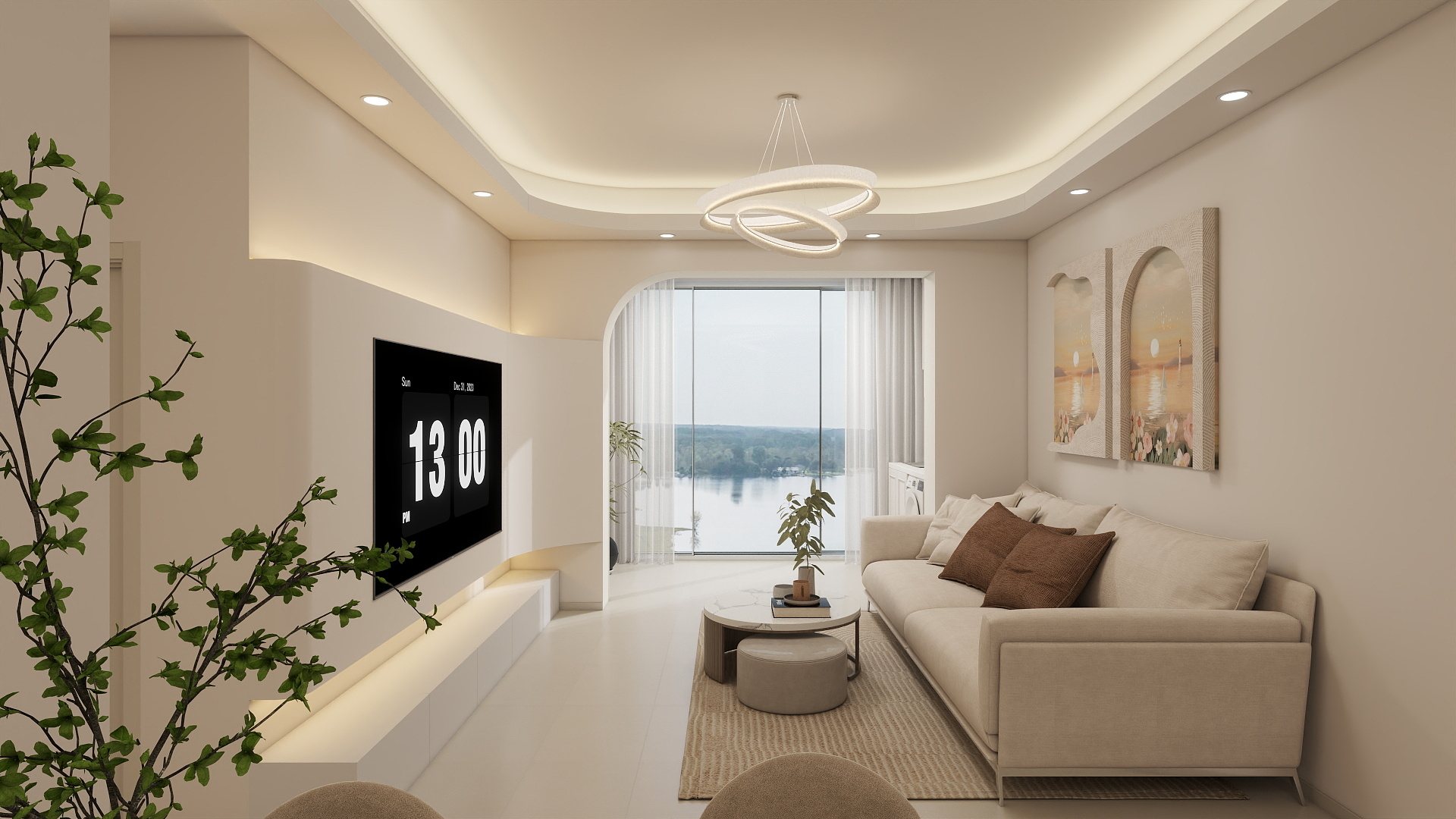 北铭全案设计-73㎡1室-装修设计方案