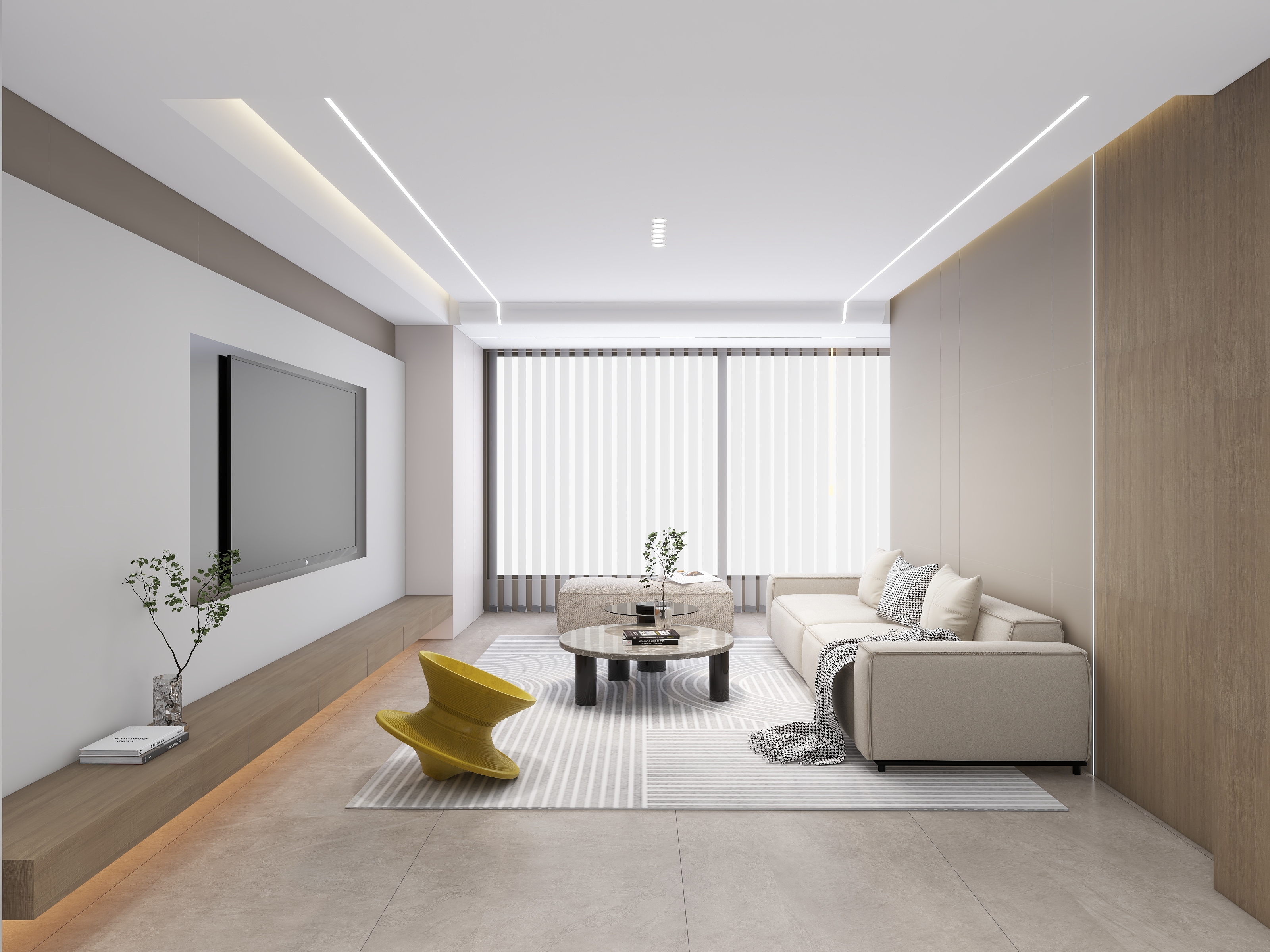 优品丨美居-奶油风客厅  -装修设计方案