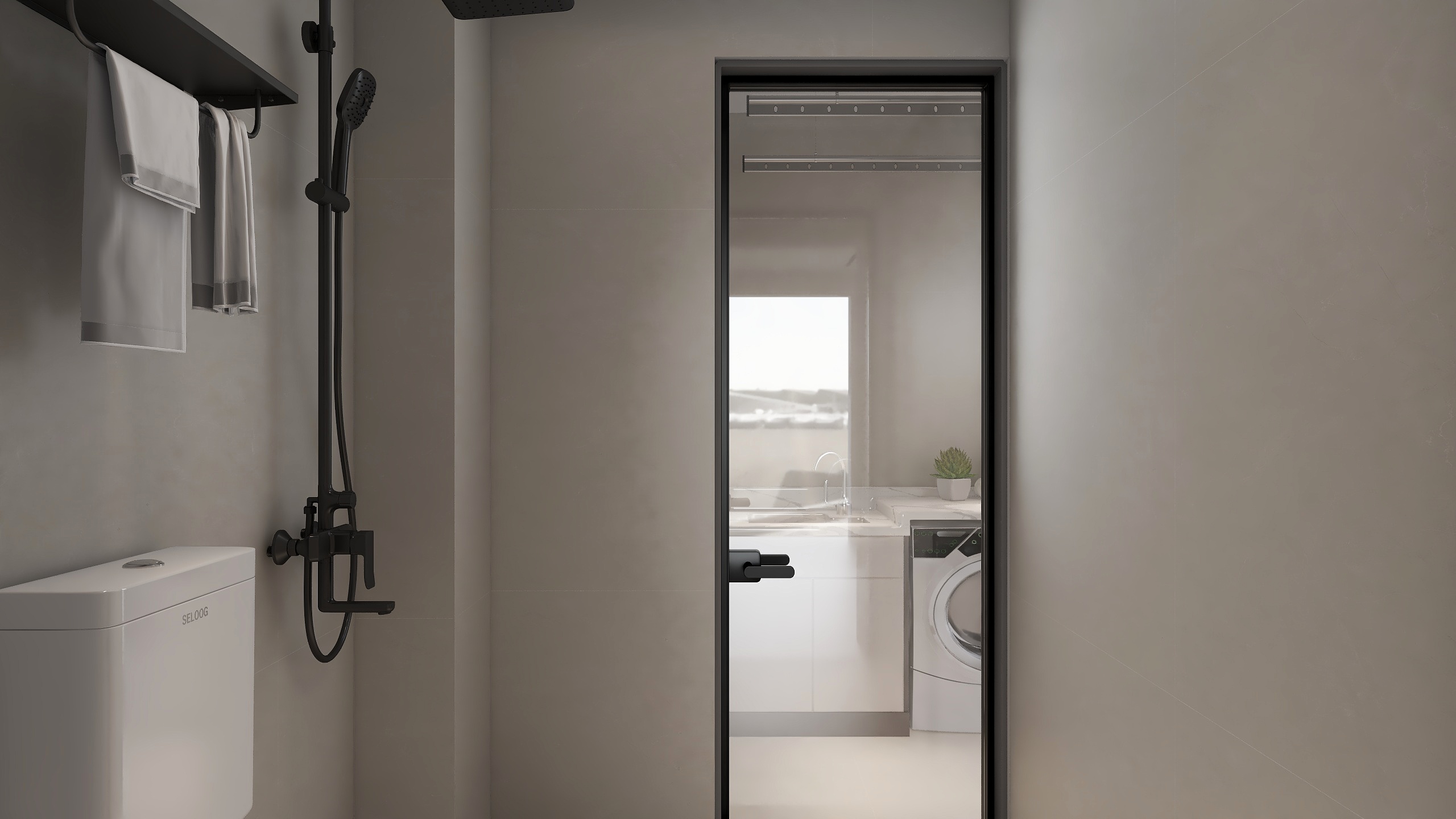 普定觅境空间设计-现代简约110㎡2室装修效果图