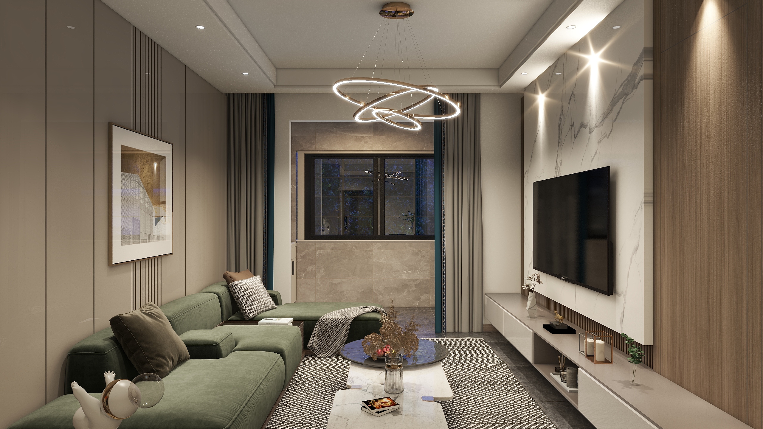 云天设计工作室-湖北庄100平效果展示-装修设计方案