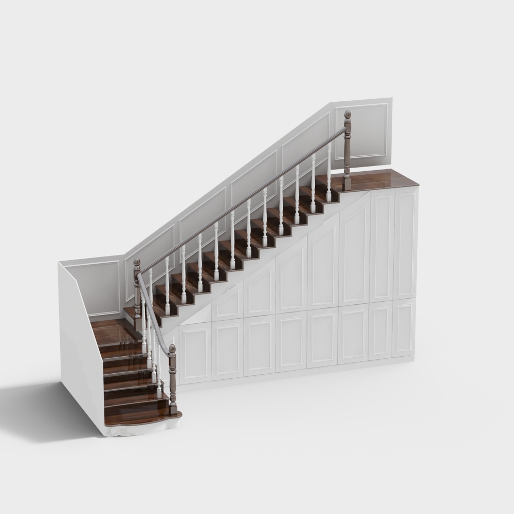 Simple European stair3D模型