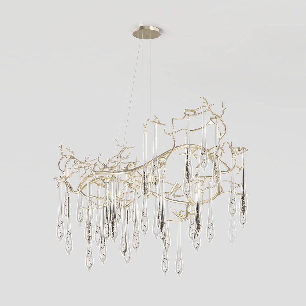 Living room chandelier3D模型