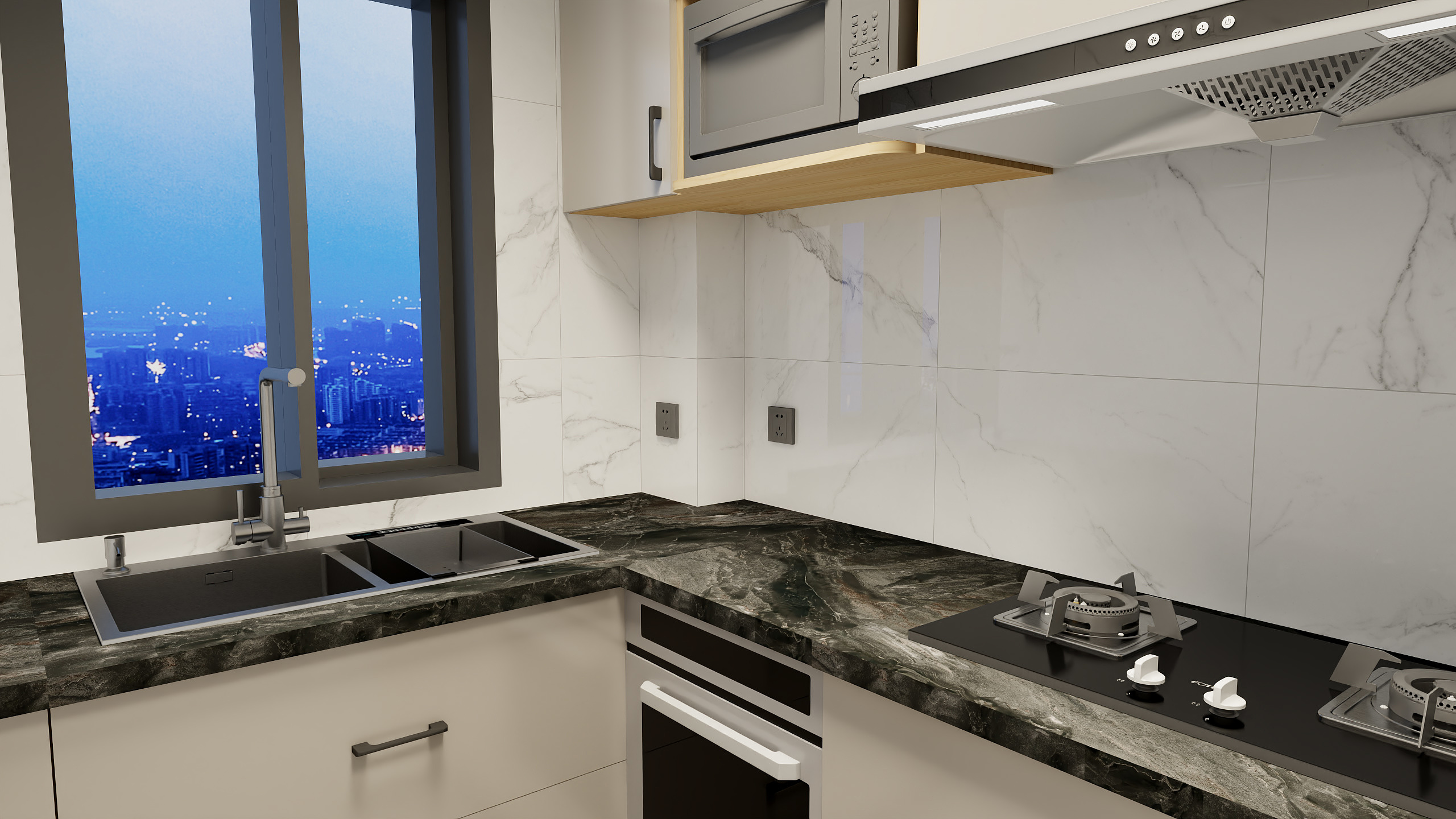 纳格兰的一阵大风-海德公园82㎡3室装修效果图