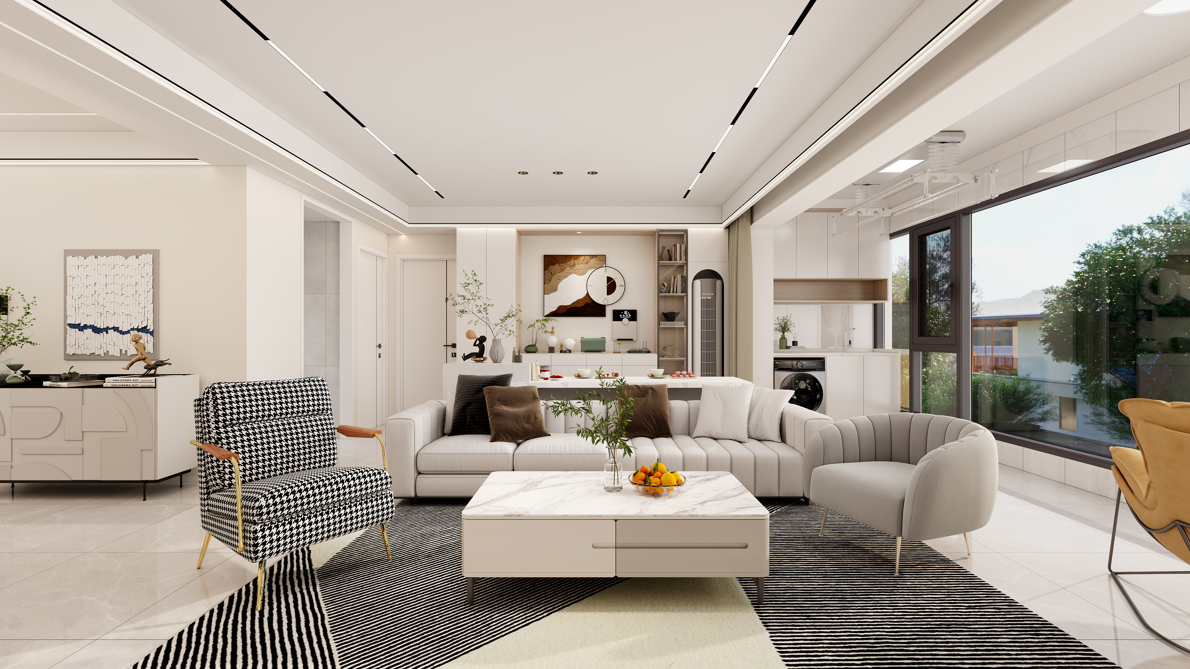 Atlantis一燊珏-奶油咖啡118㎡3室-装修设计方案