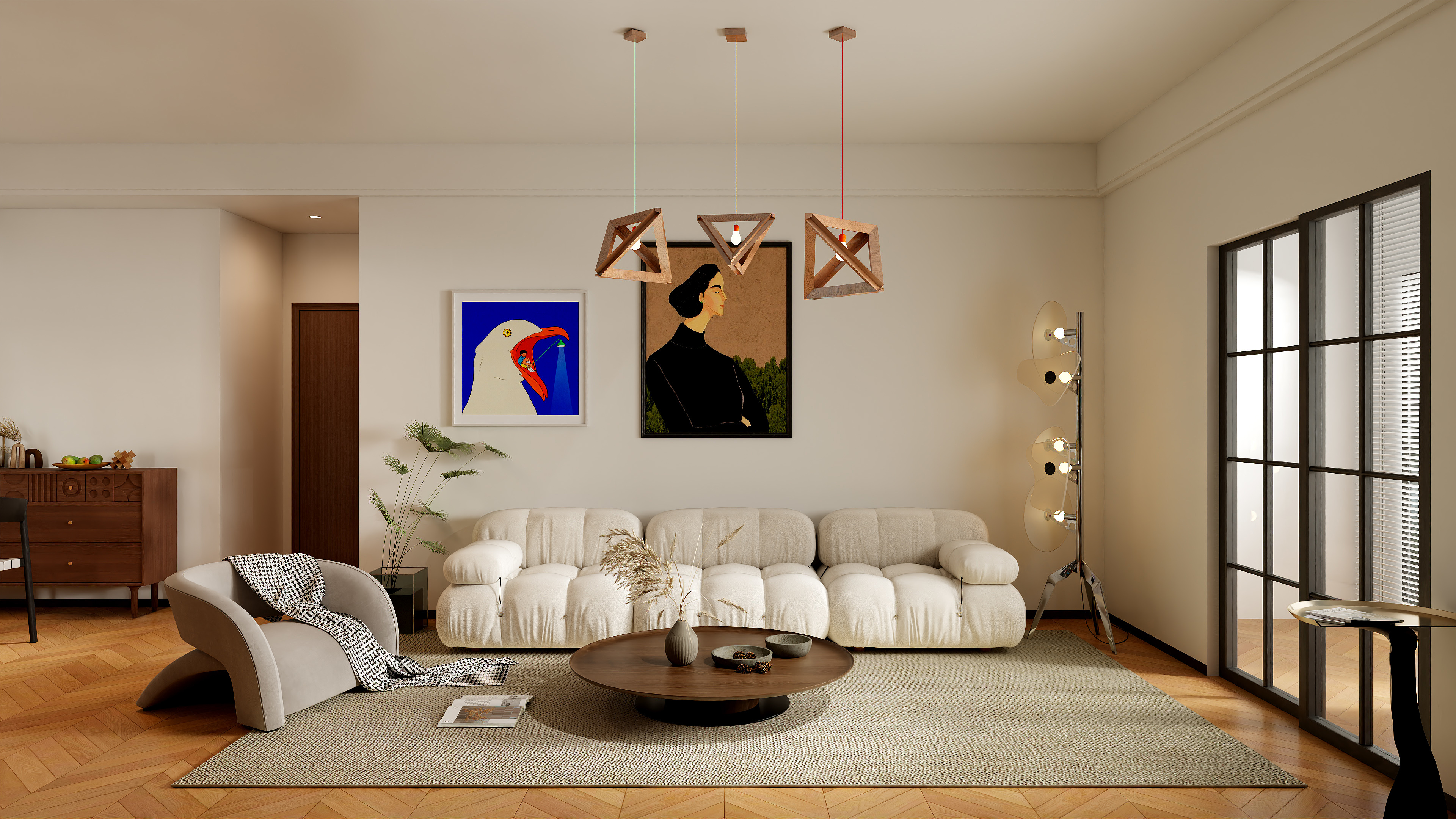 5664hjvbm-104㎡3室-装修设计方案