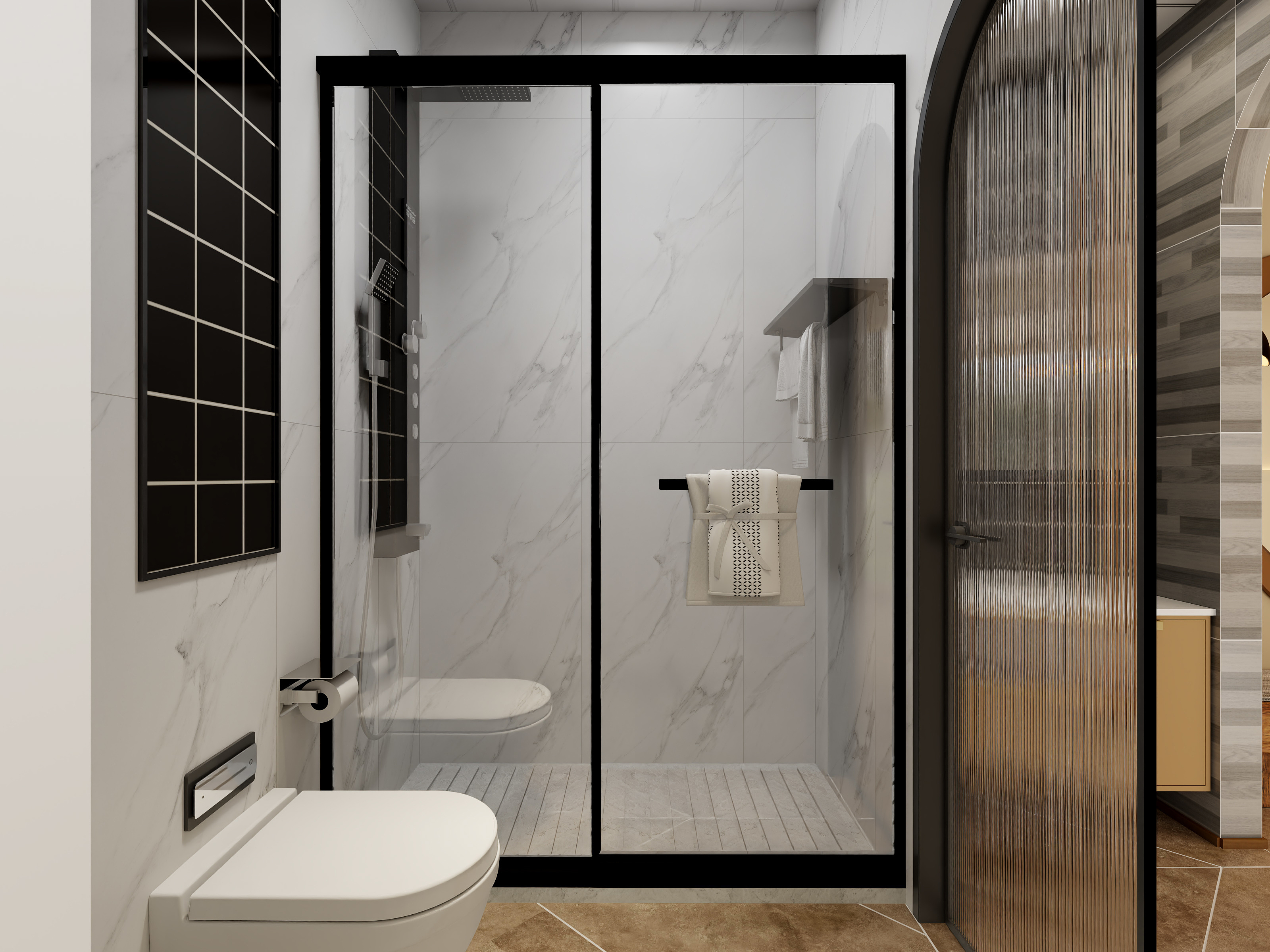 戈峰山下-民宿客房B35㎡装修效果图