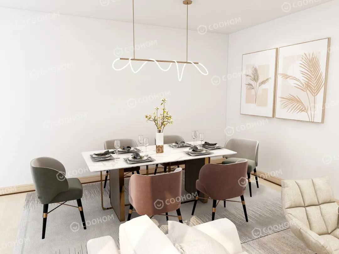 ocaqsport的装修设计方案:New home design for 2 rooms and 2K render photos