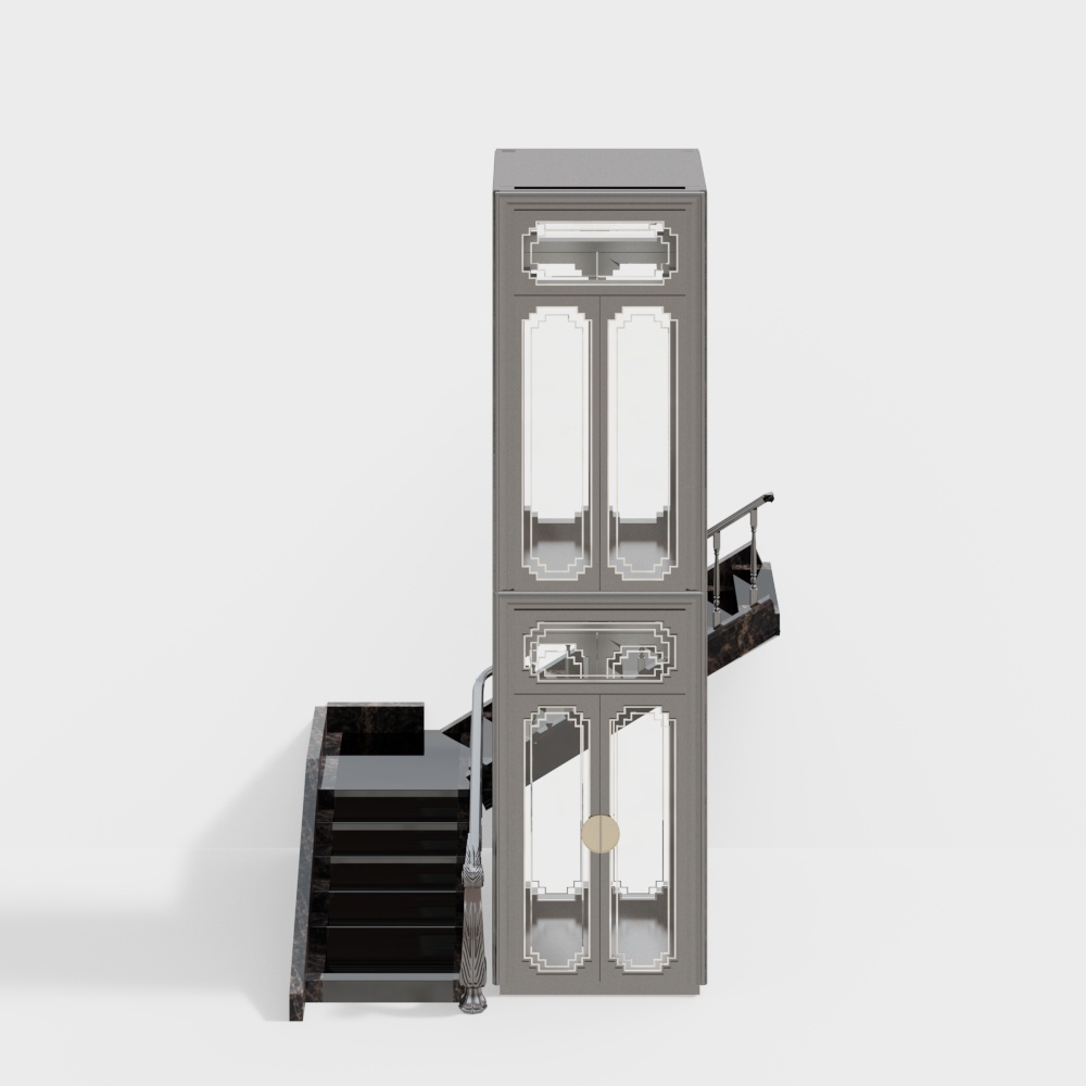 Modern stairway elevator3D模型