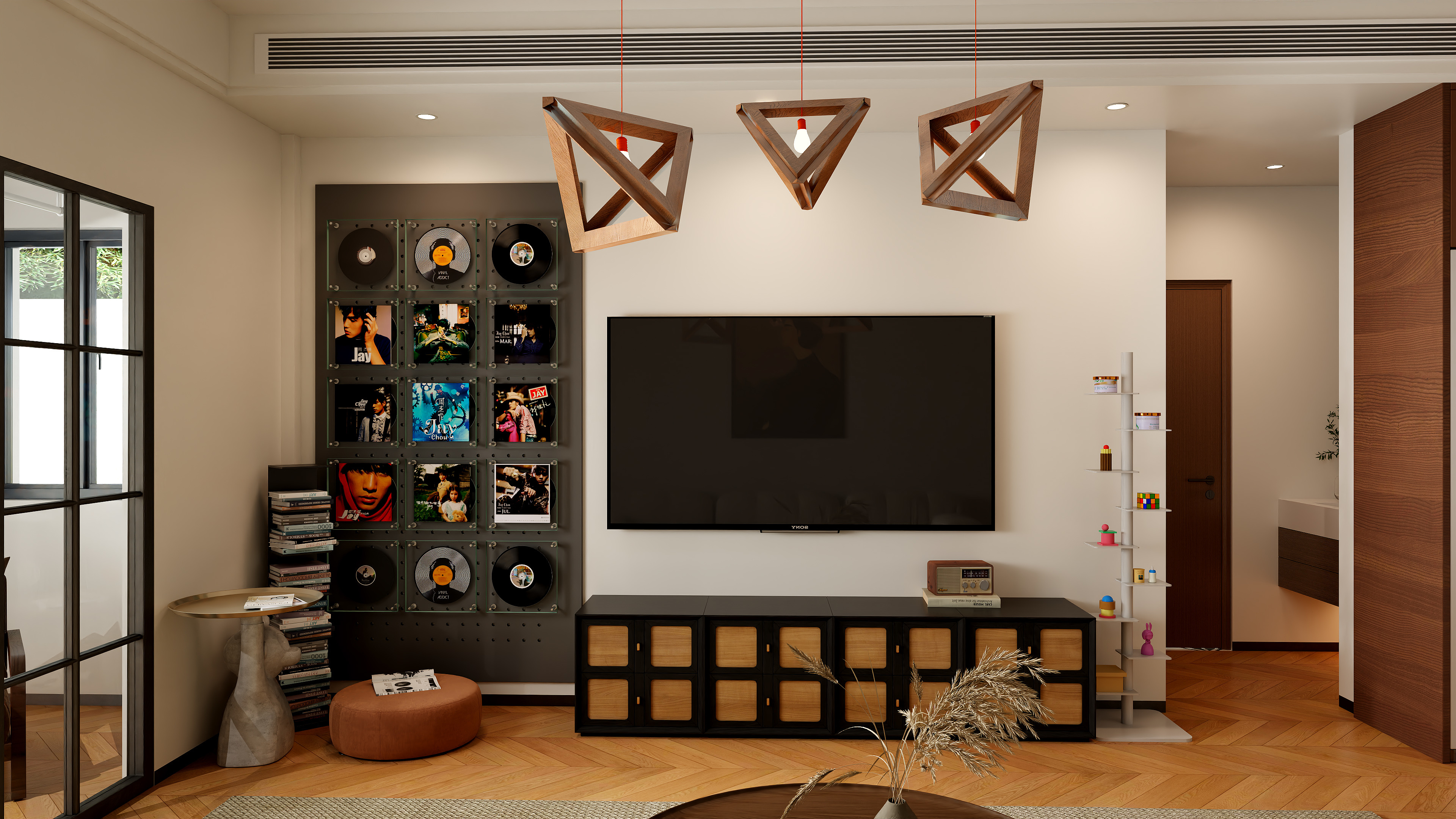 5664hjvbm-104㎡3室装修效果图