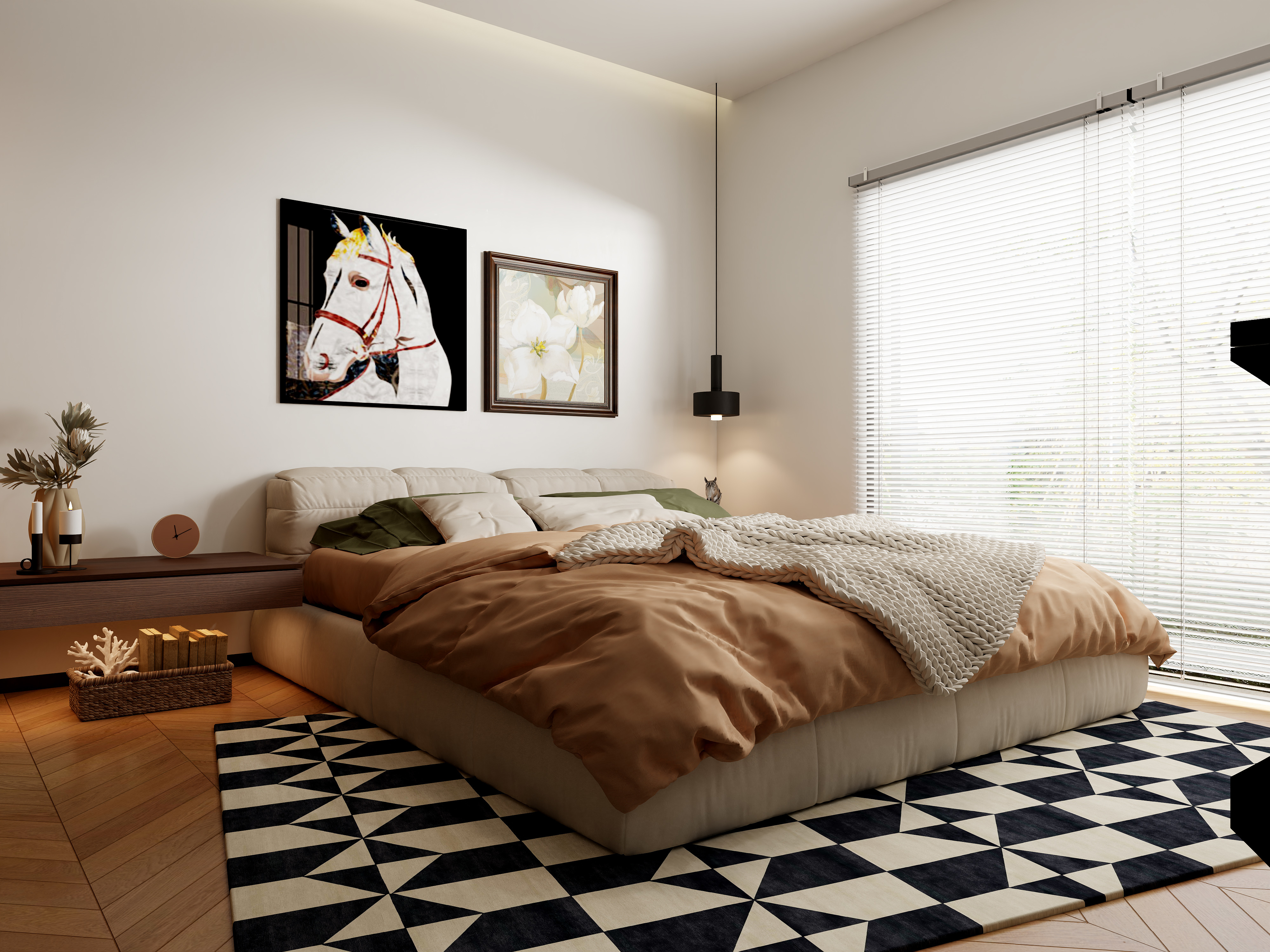 5664hjvbm-104㎡3室装修效果图