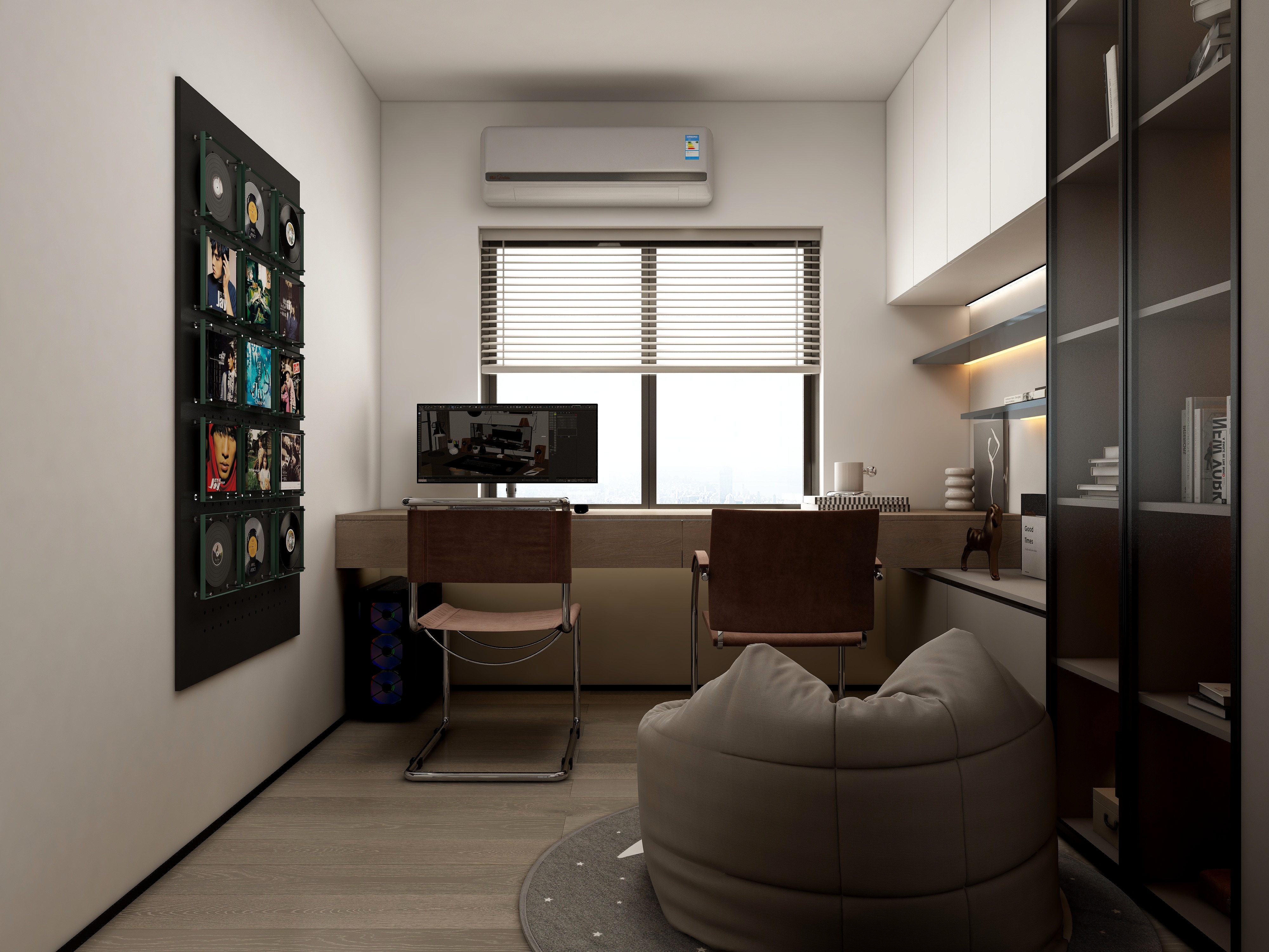 张煜强煜境设计-143平米现代四房装修效果图