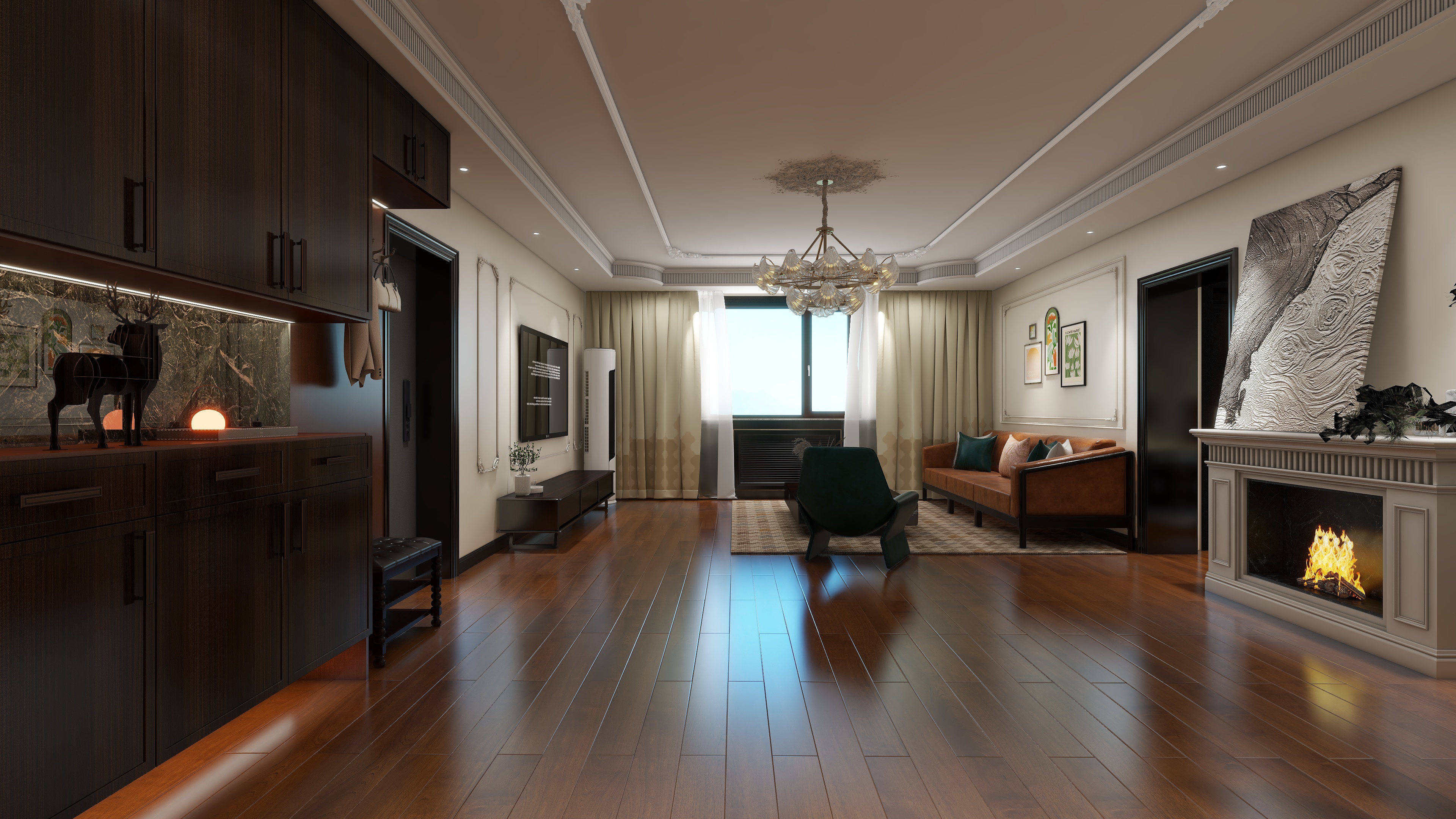 华图易君-140㎡3室-装修设计方案