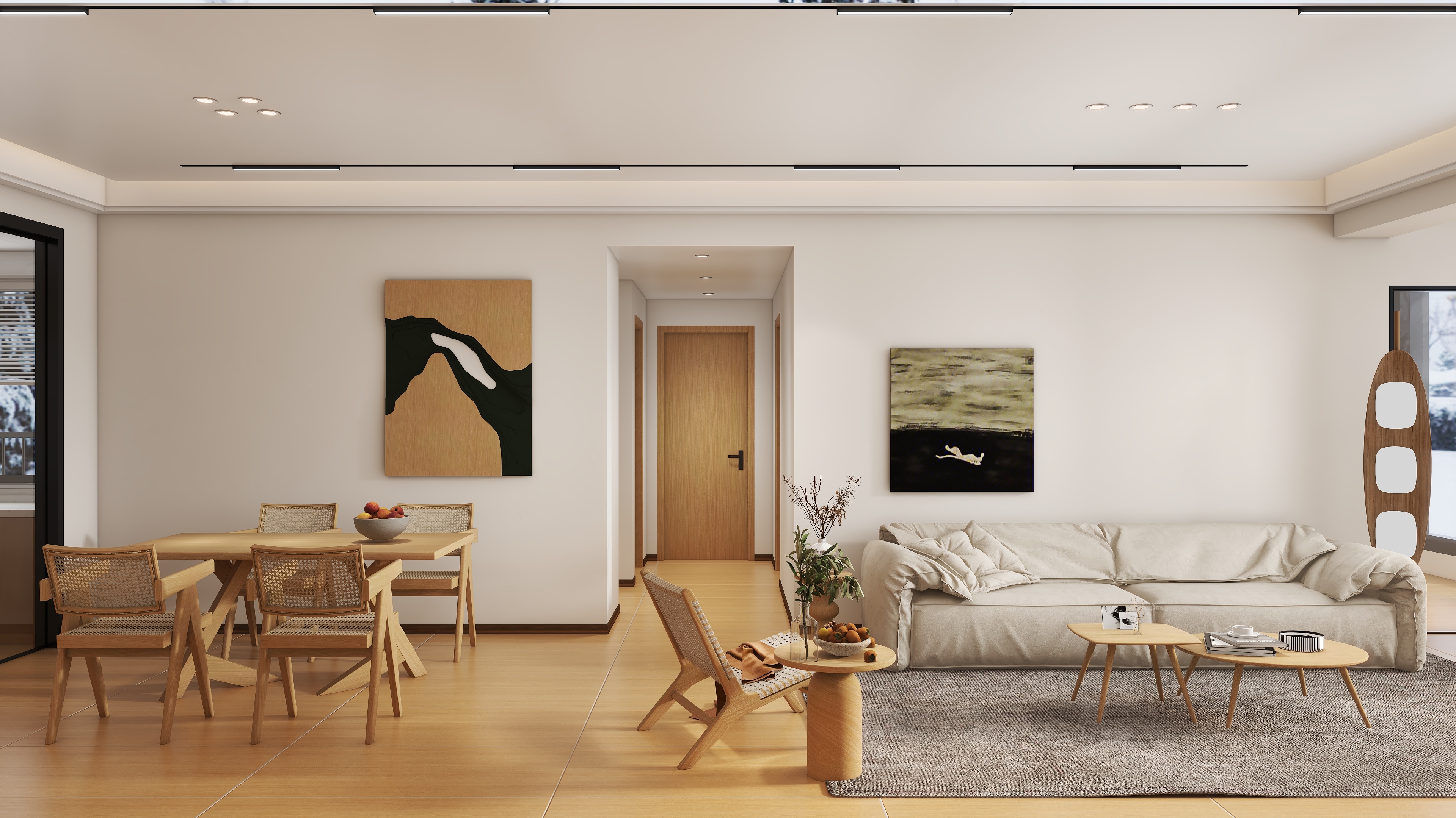 sunny-_--原木风客餐厅装修效果图