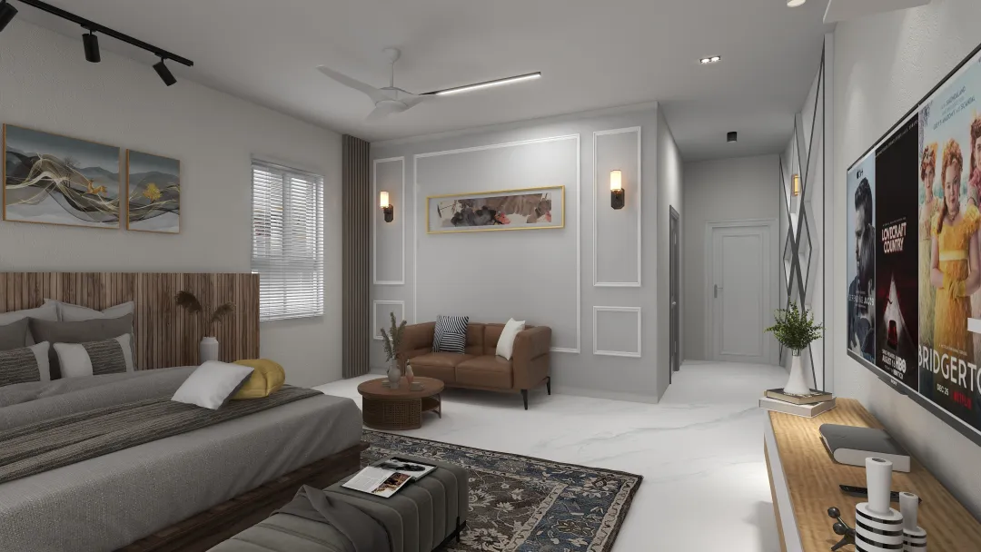 MONUJ KHANAL的装修设计方案:Bedroom