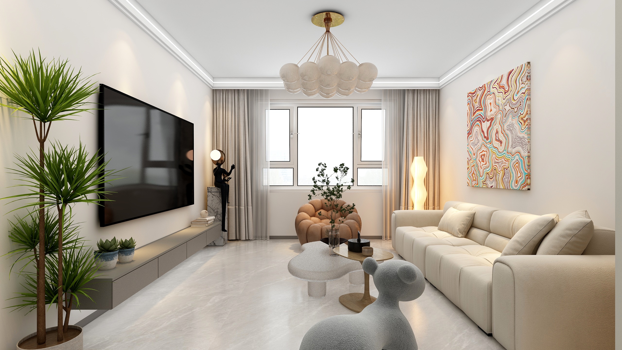 缪丝yun-98平2室-装修设计方案