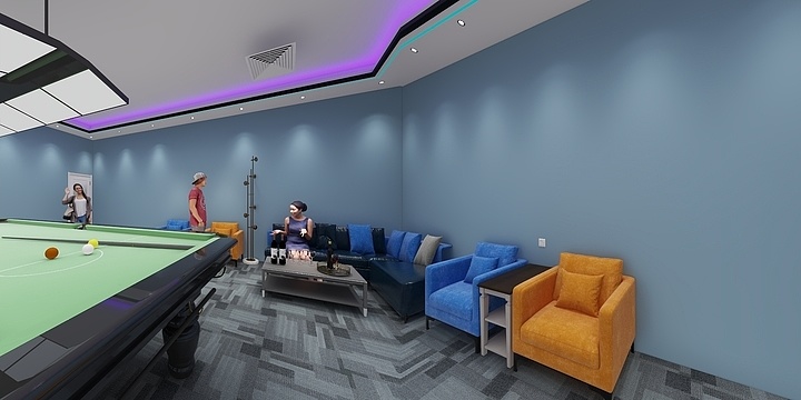 24K~纯帅-台球-300㎡-装修设计方案