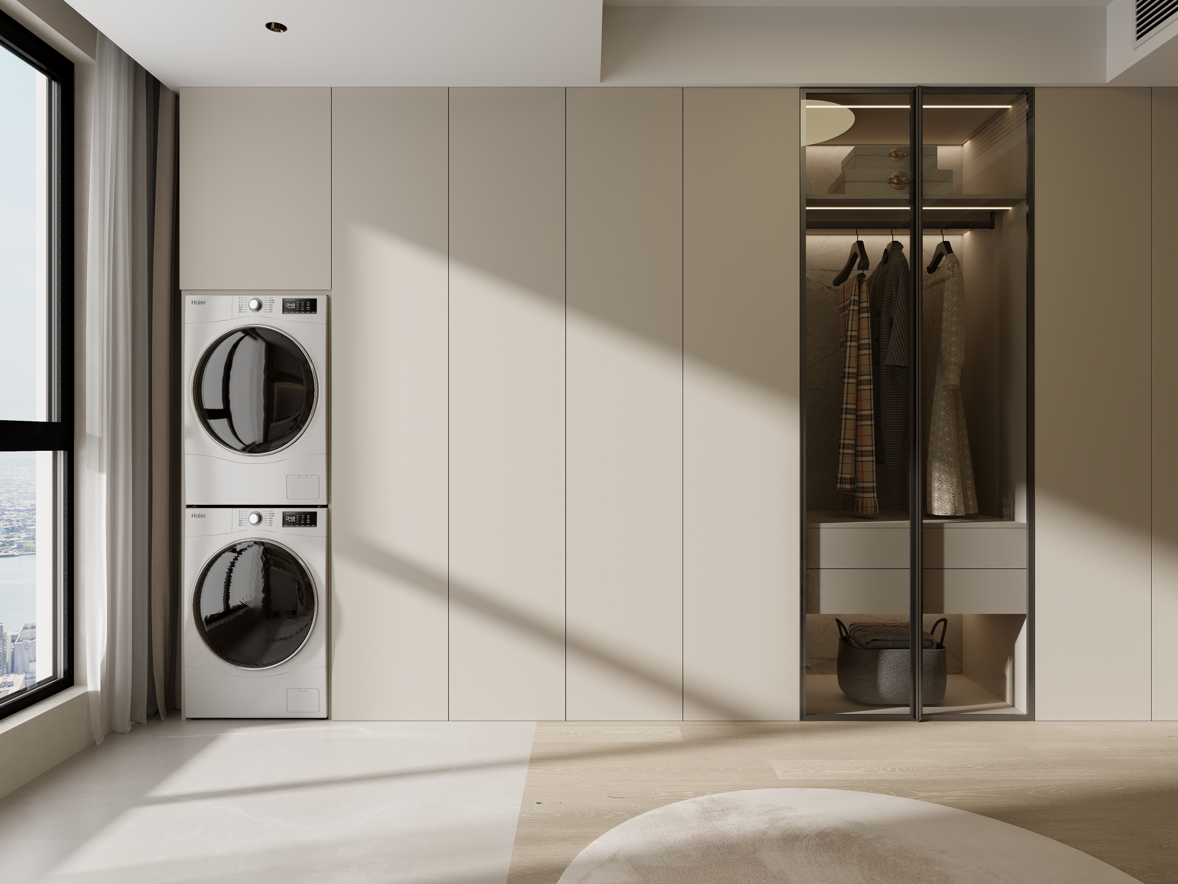 至简名设一钱春-143平现代简约三居室【何】装修效果图