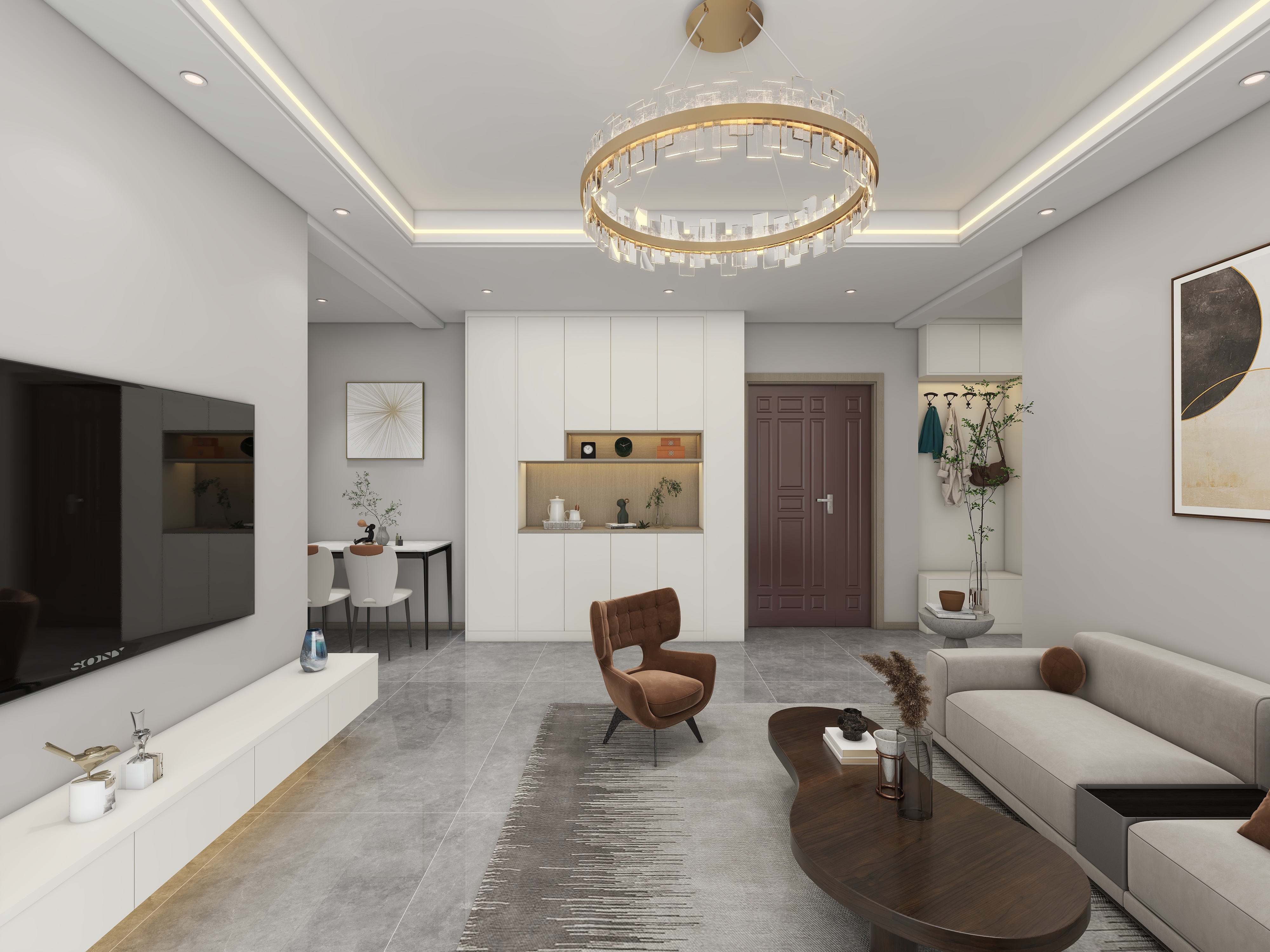 环宇0315-97㎡3室装修效果图