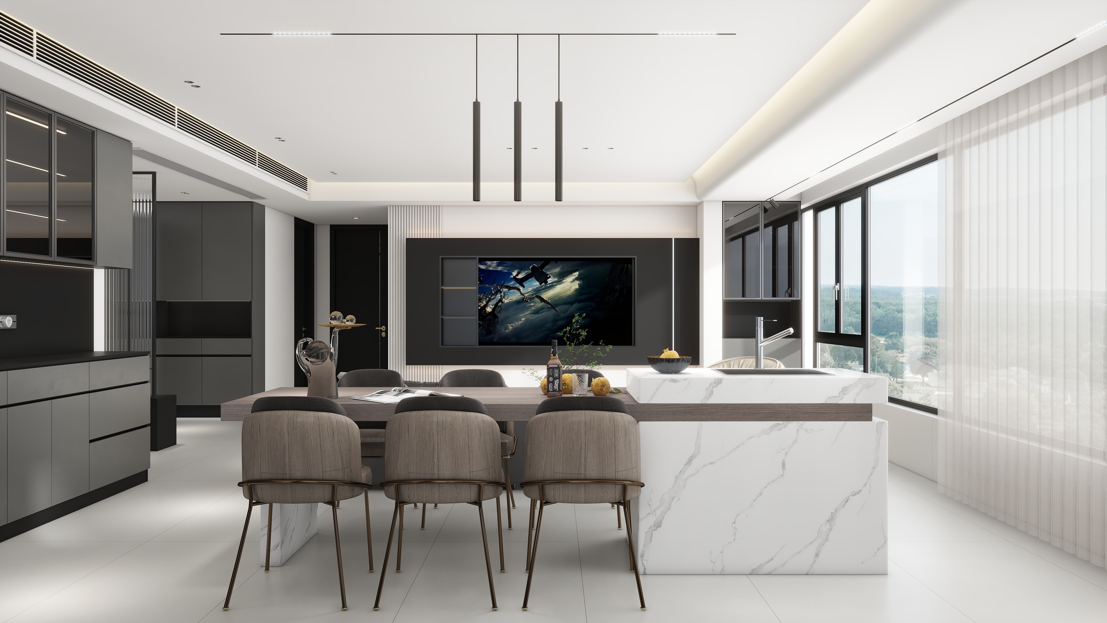 小胡设计-怀宁兰园现代简约120㎡4室-装修设计方案