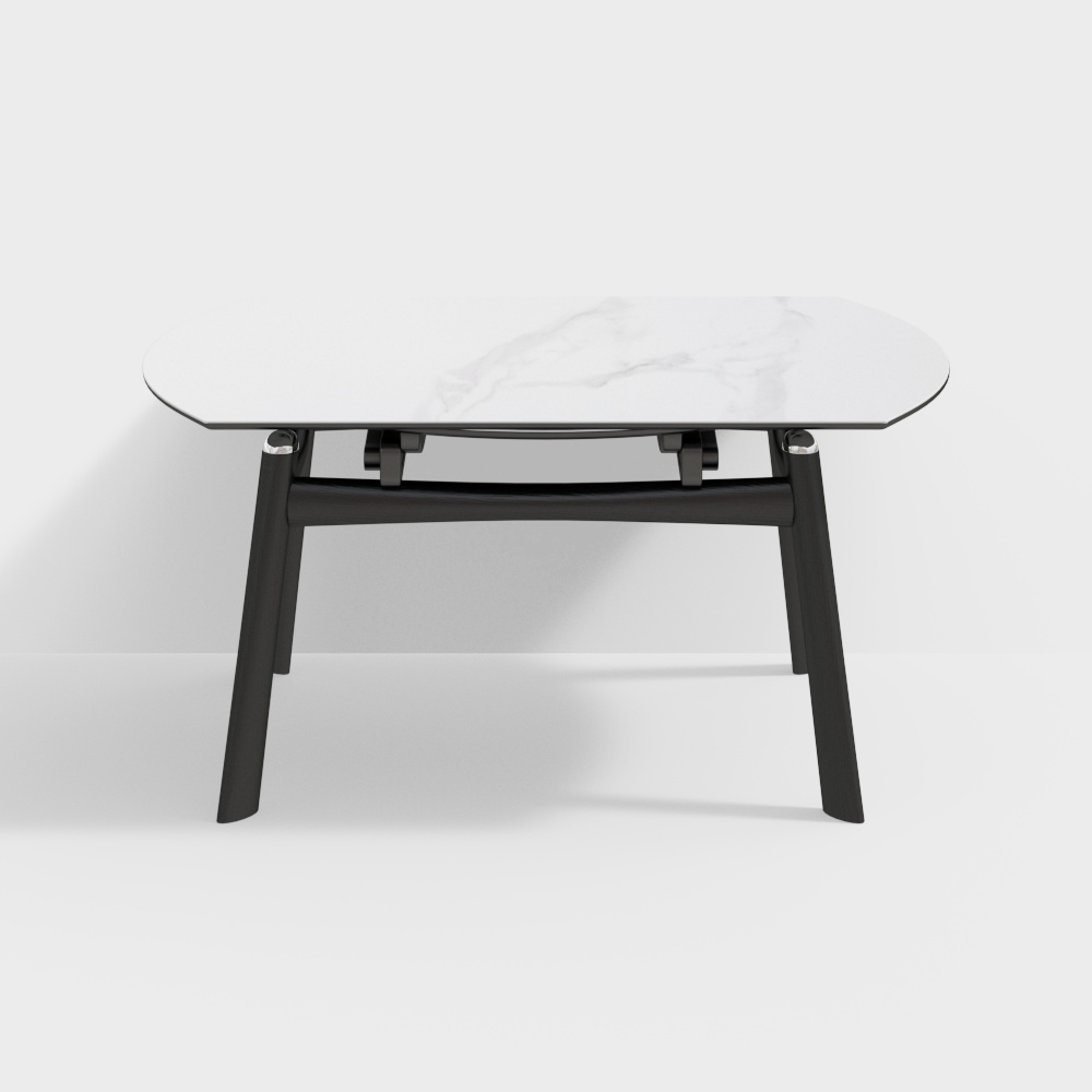 1.33m幻彩石伸缩（功能）餐桌808#3D模型