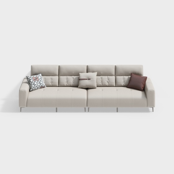 3.4m four-seater leather sofa