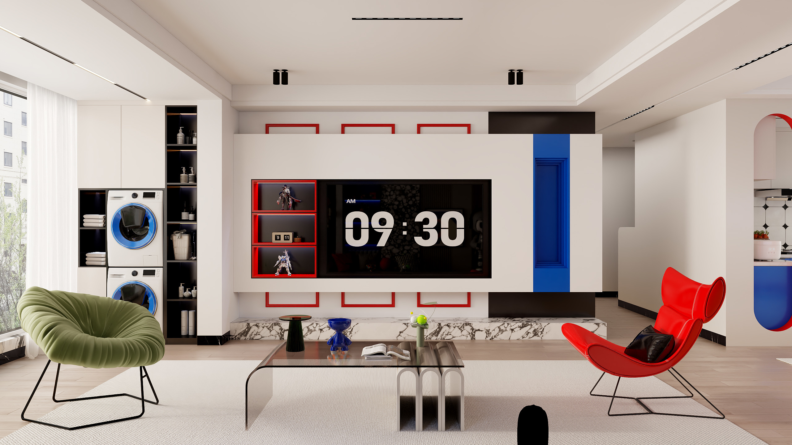 美神设计-jie-孟菲斯172㎡5室-装修设计方案