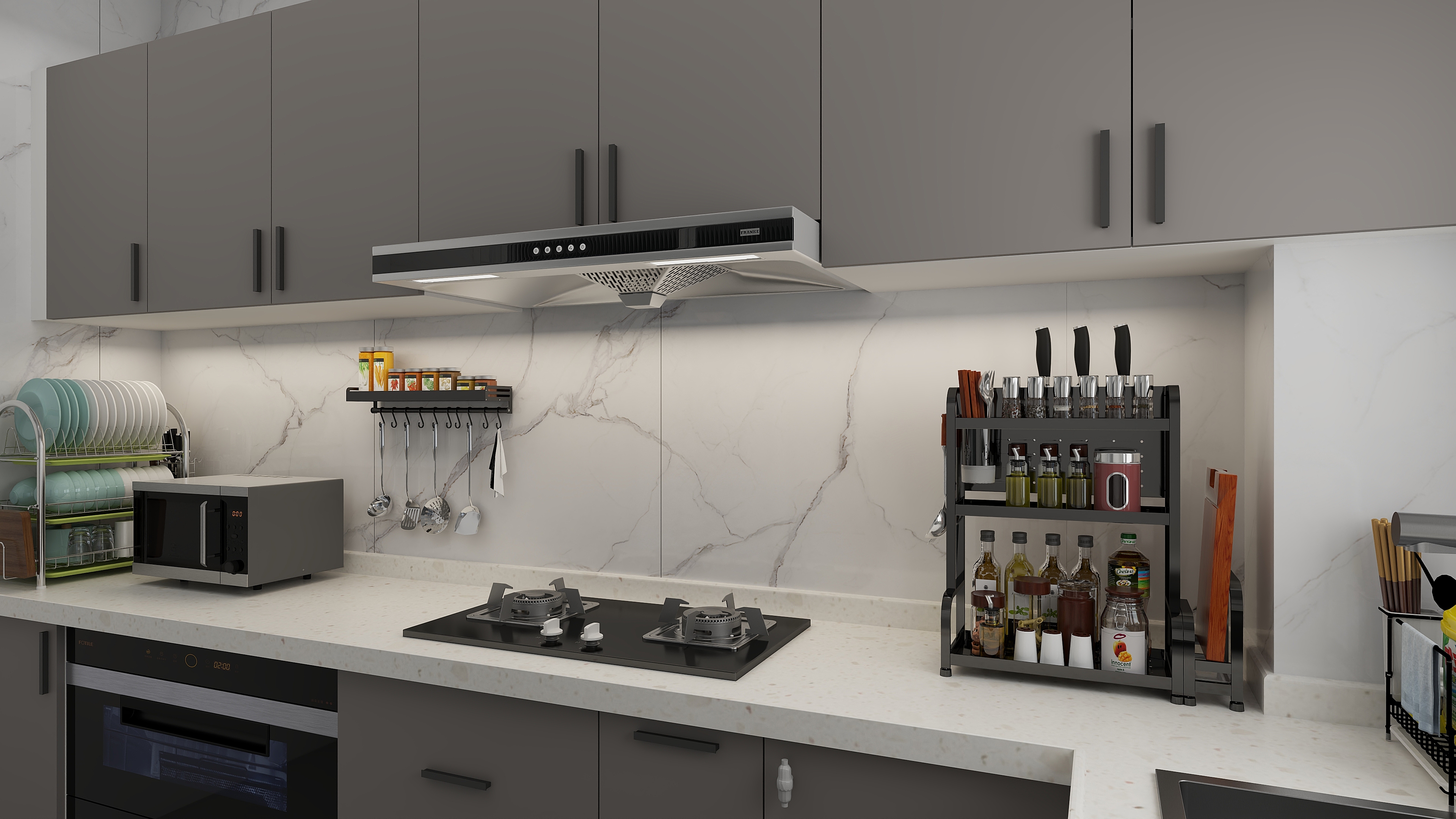 张俊伟062-现代简约133㎡3室装修效果图