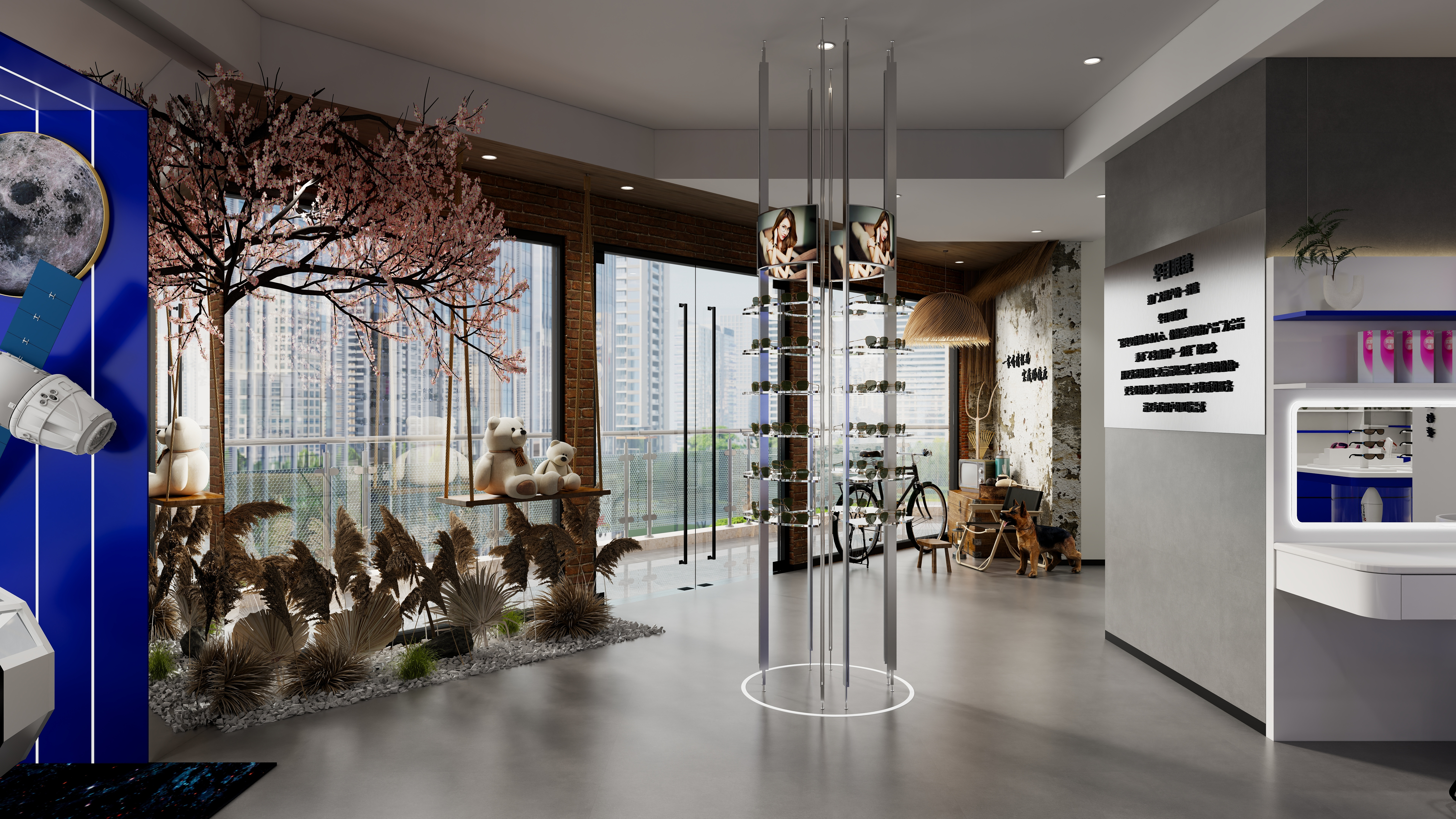 汉爵空间设计-华目眼镜重庆 光环店-装修设计方案