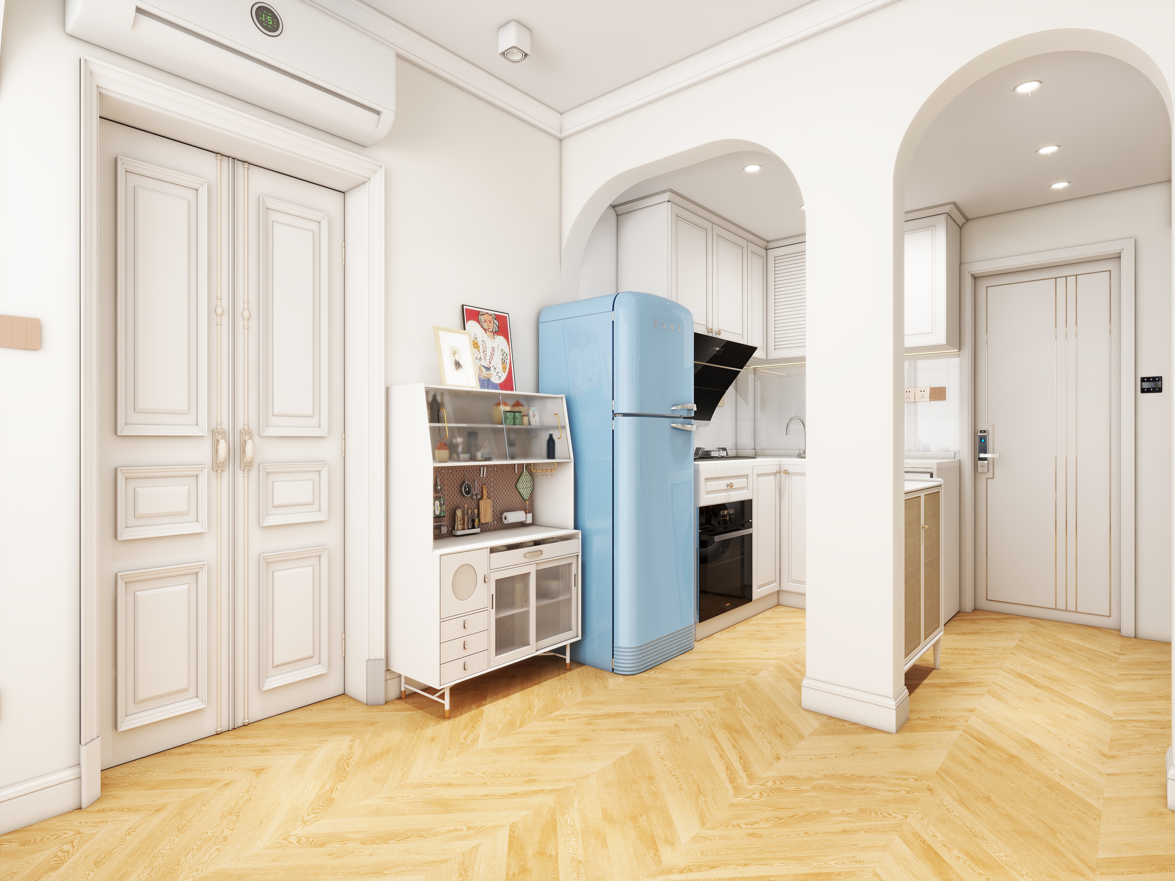 加一设计空间-【法式奶油】-石板巷新村48㎡-2室-装修设计方案