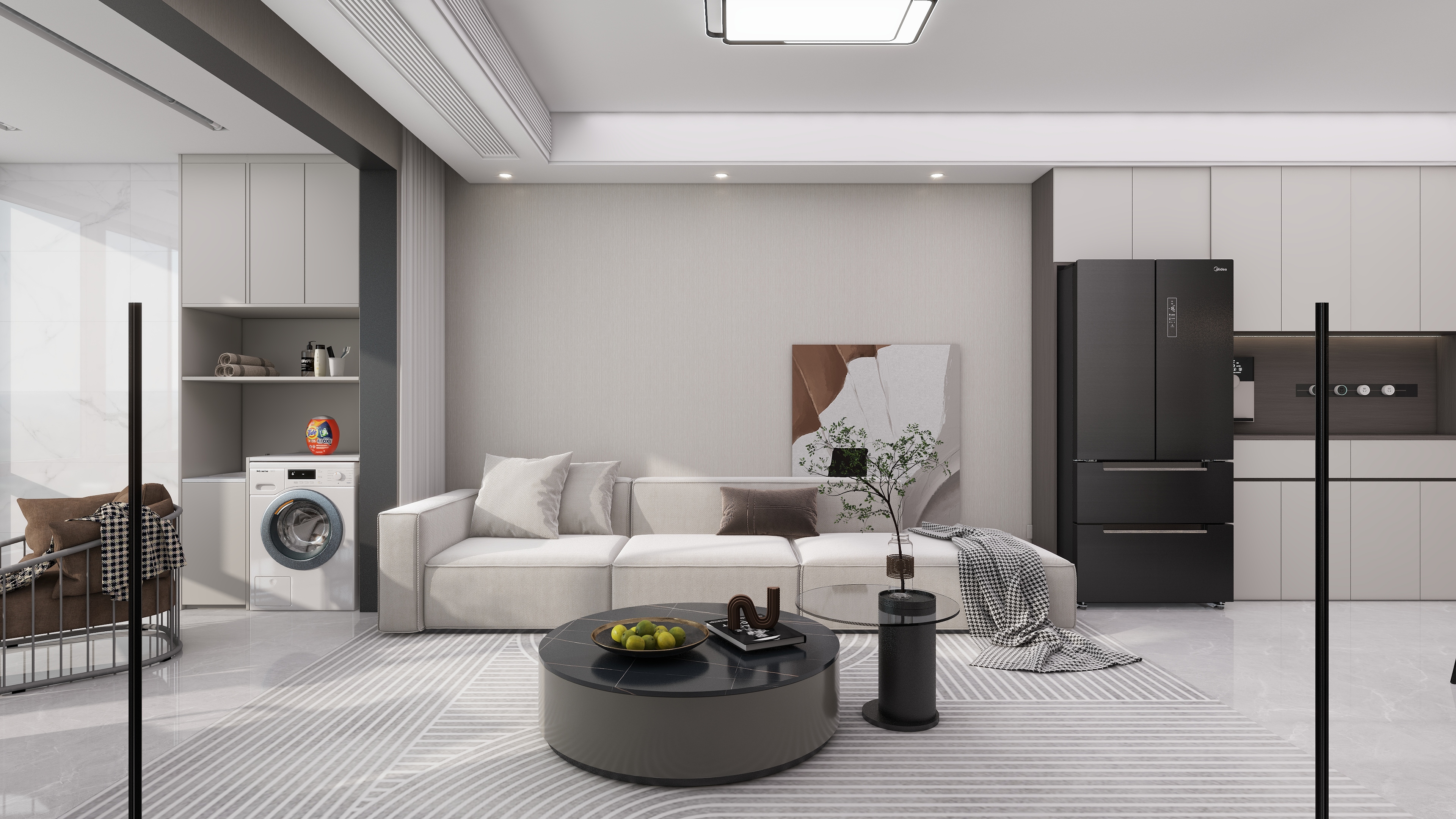 原创001-山水华府114㎡现代风格三室-装修设计方案