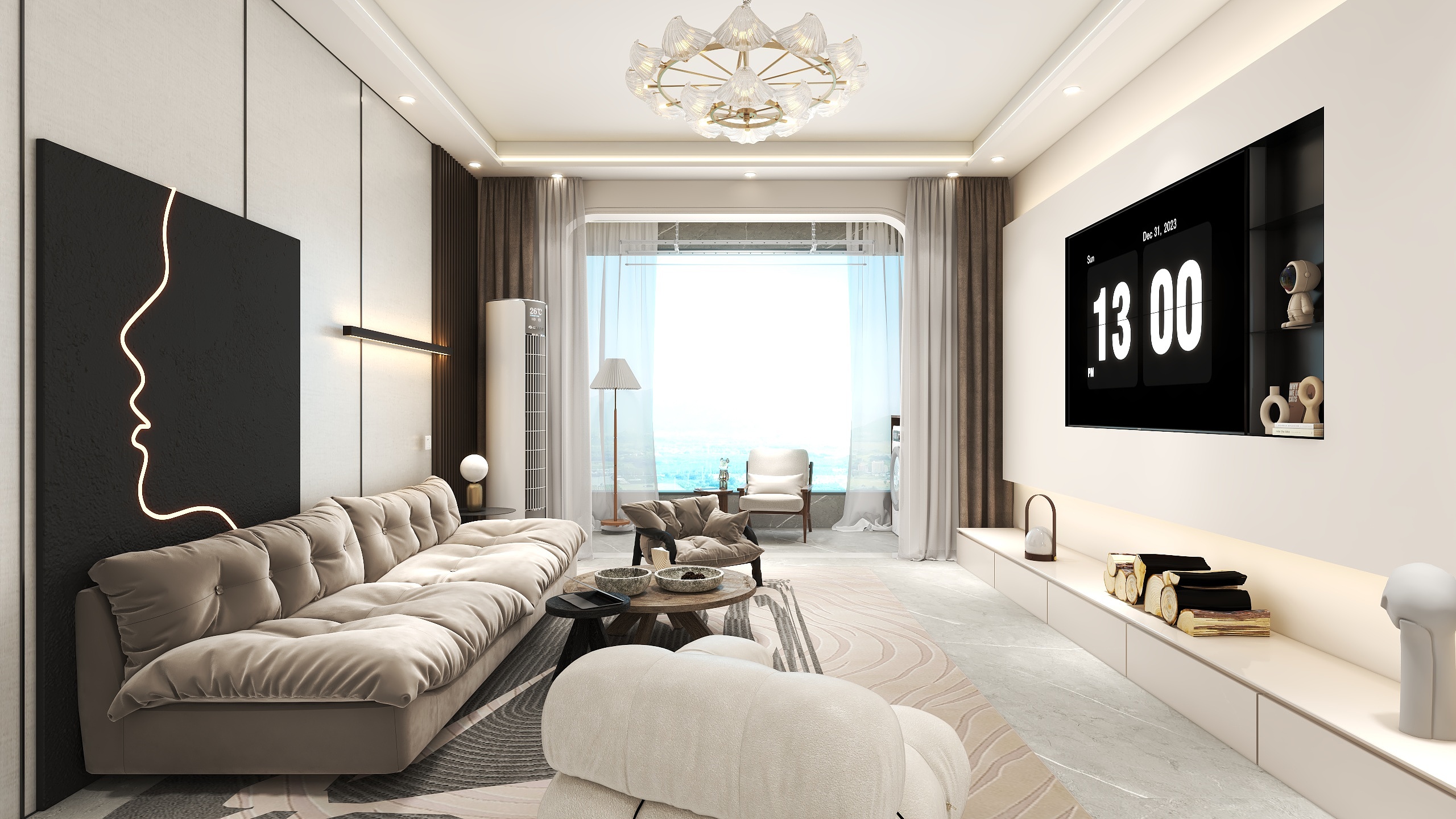 王敏-昶龙一号143现代装修效果图