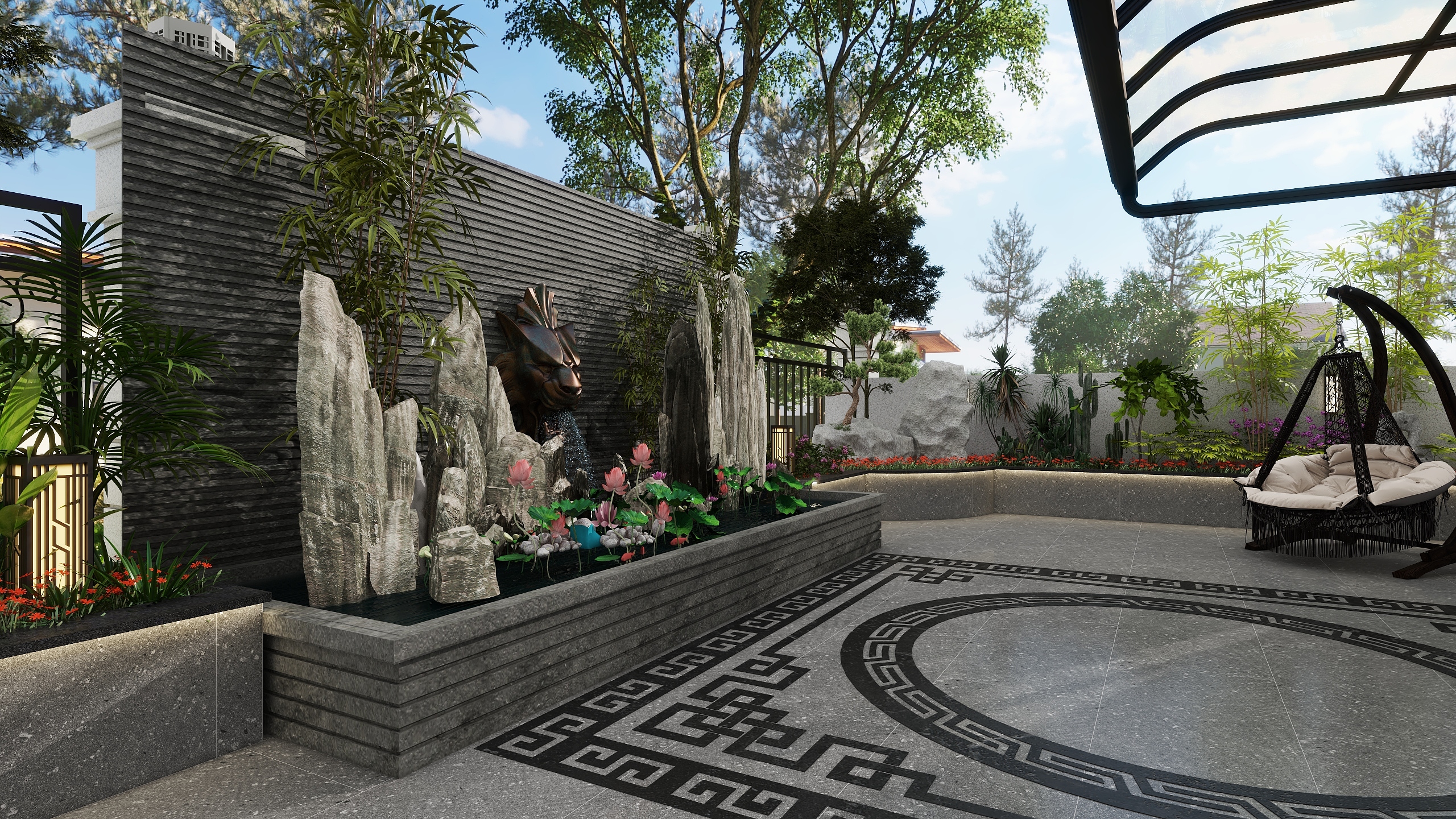 萤飞秋叶随-新中式庭院-装修设计方案