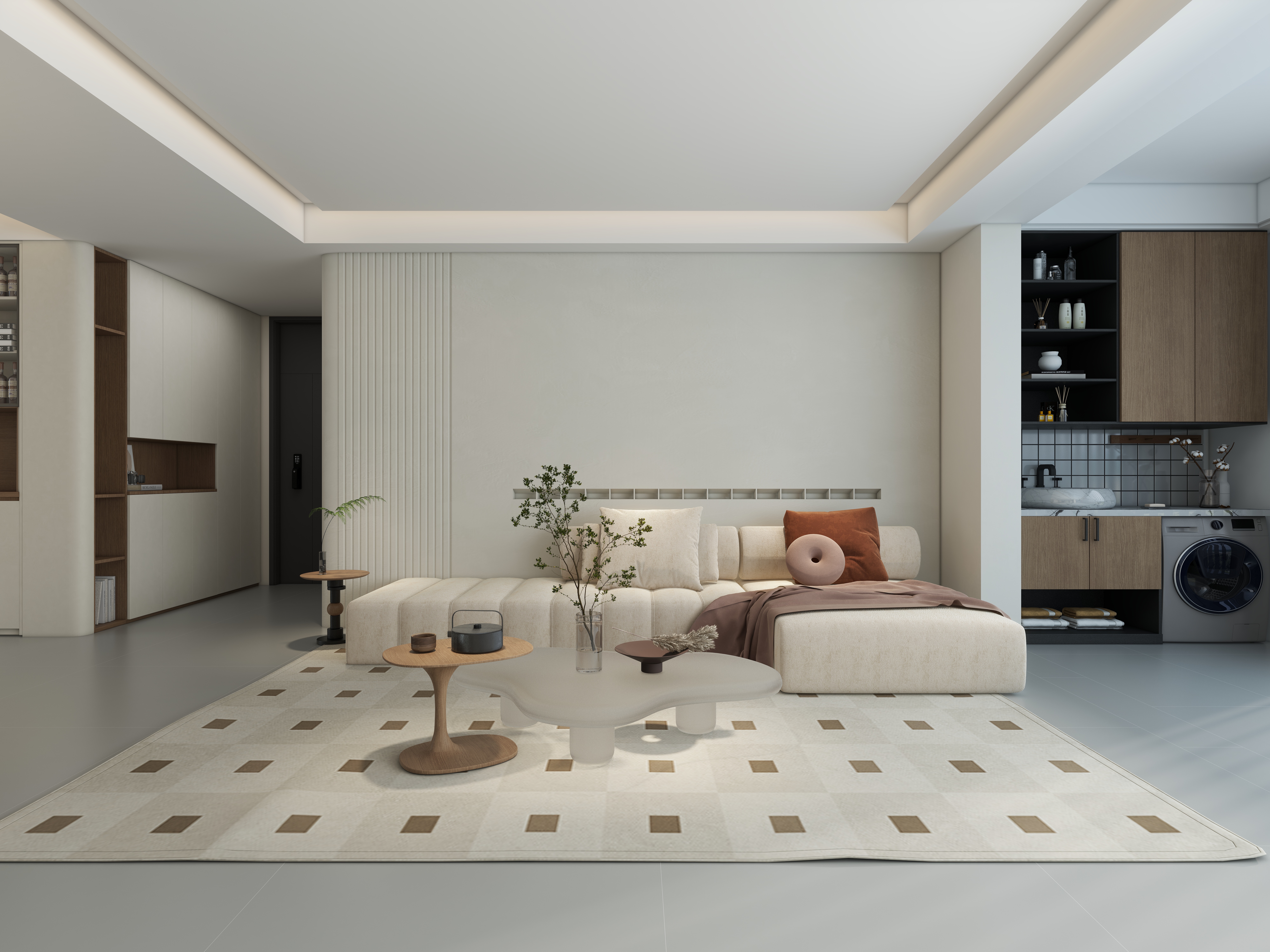 设计师丨罗江-奶油原木风 150㎡ 细绘一曲居家温暖叙事诗-装修设计方案