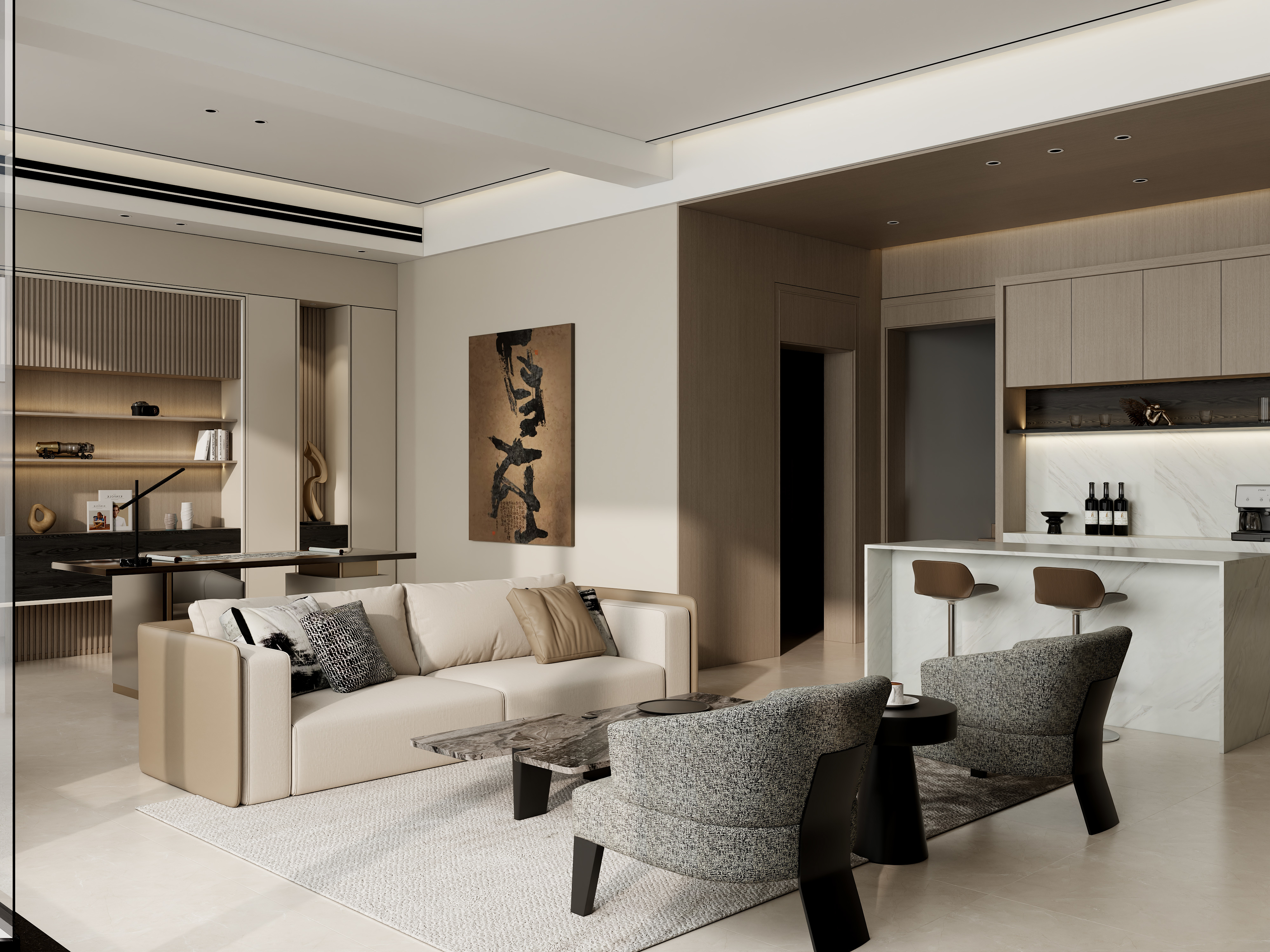 梁筑设计-《自建别墅》500平现代别墅-装修设计方案