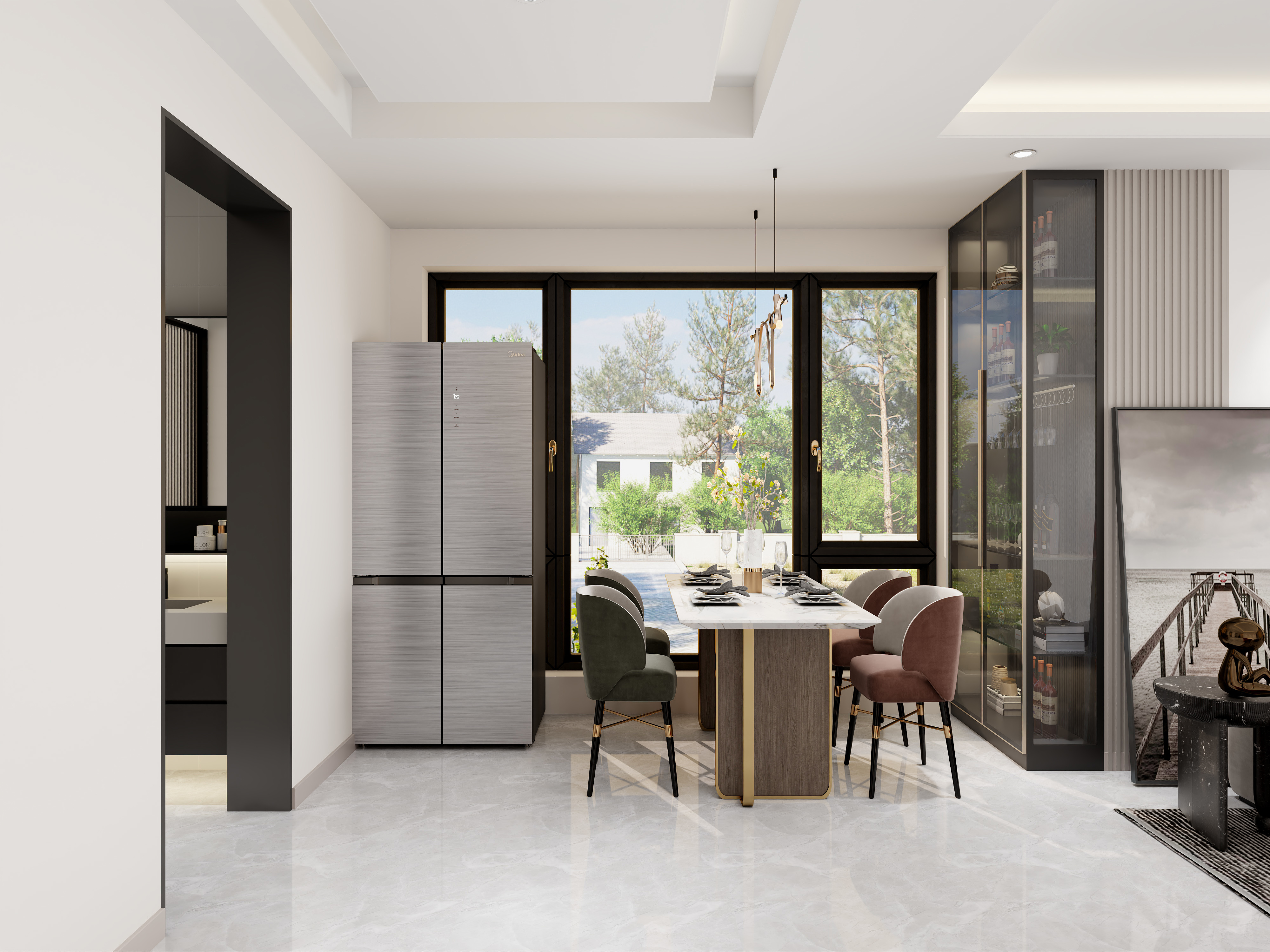 艺雅丽-三层复式别墅轻奢 装修效果图