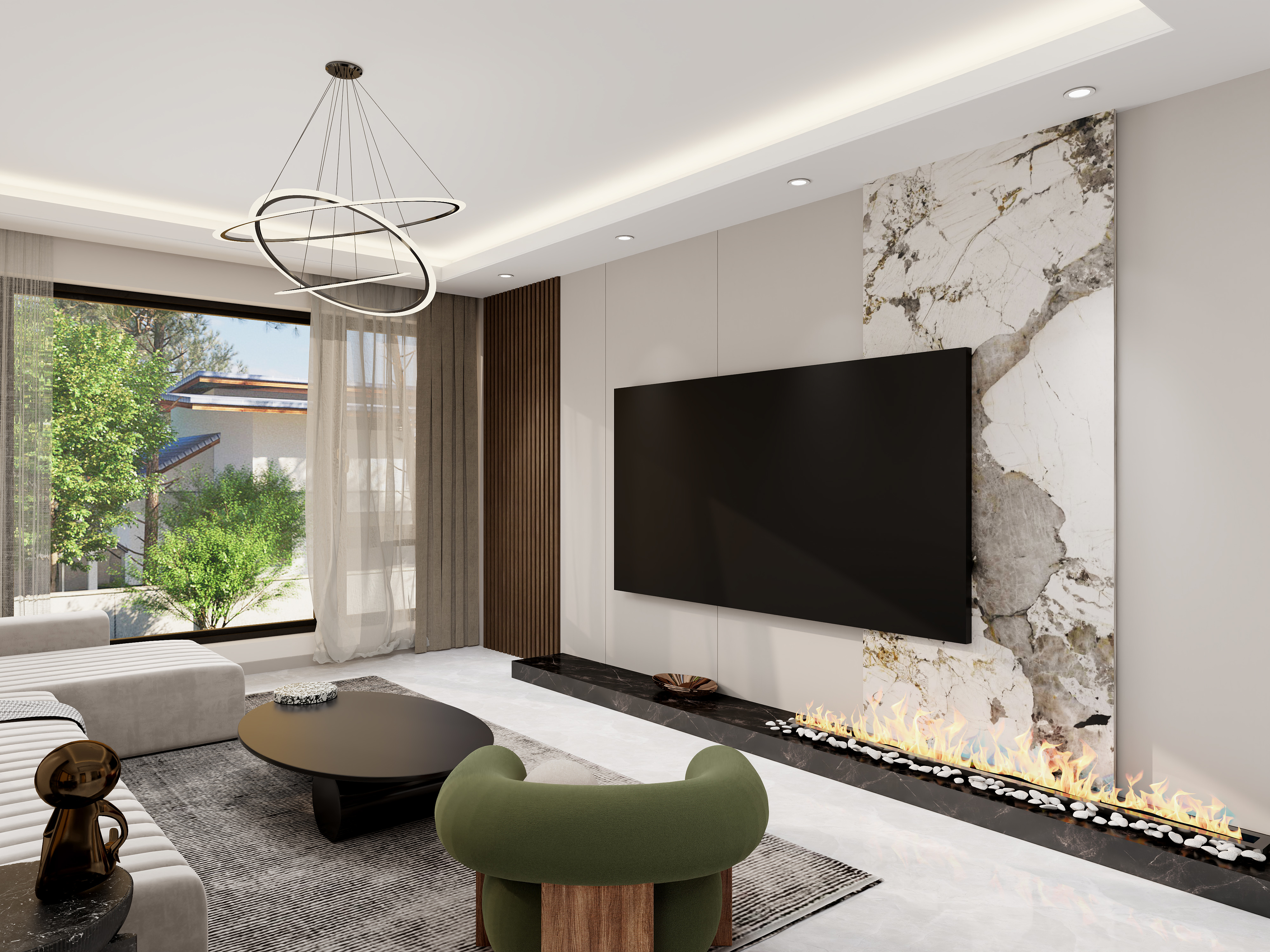 艺雅丽-三层复式别墅轻奢装修效果图