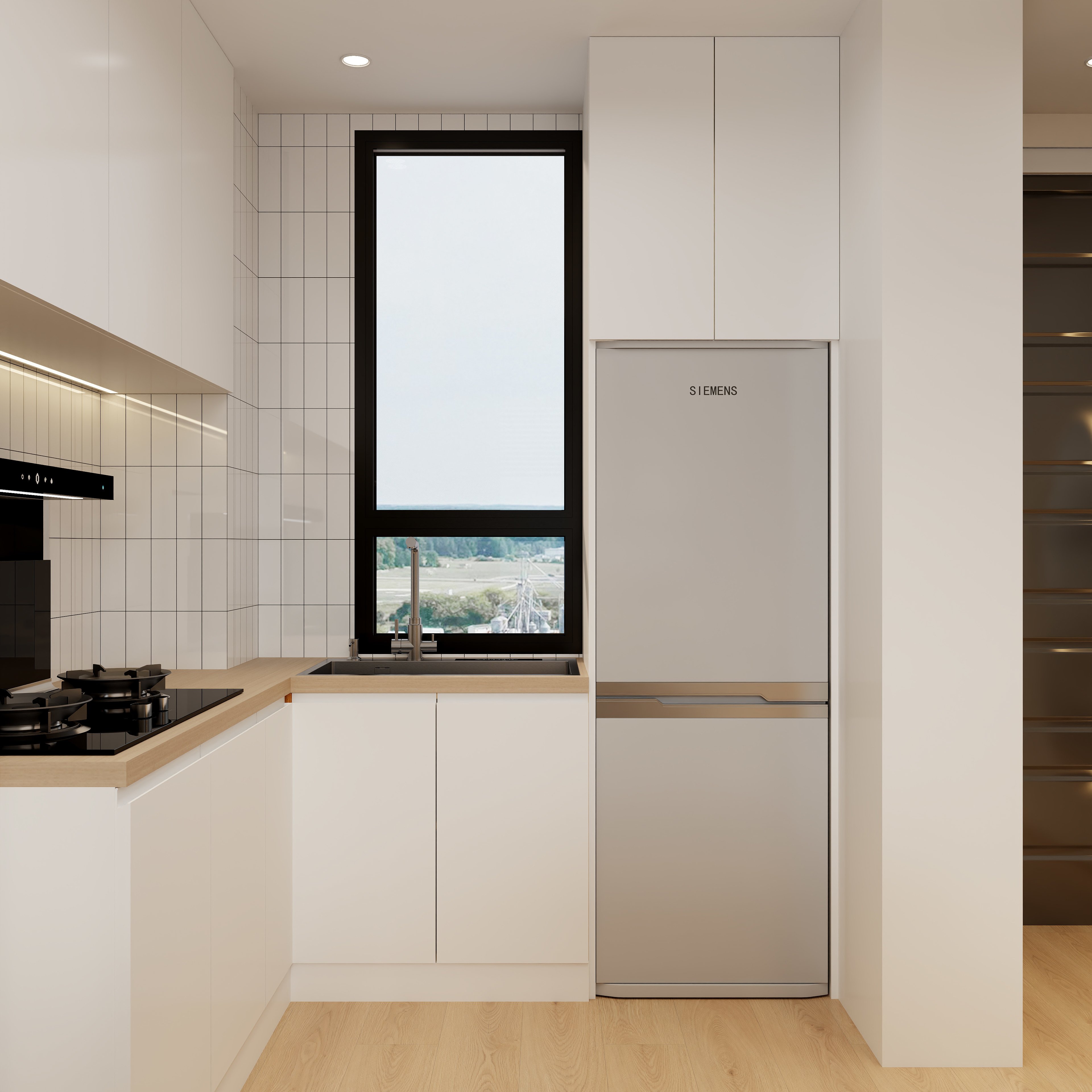 吴爽-51方奶油风格一居室装修效果图