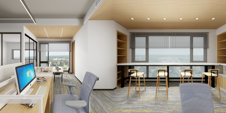 蒋工设计-正大绿地广场办公室平面布置图8-装修设计方案