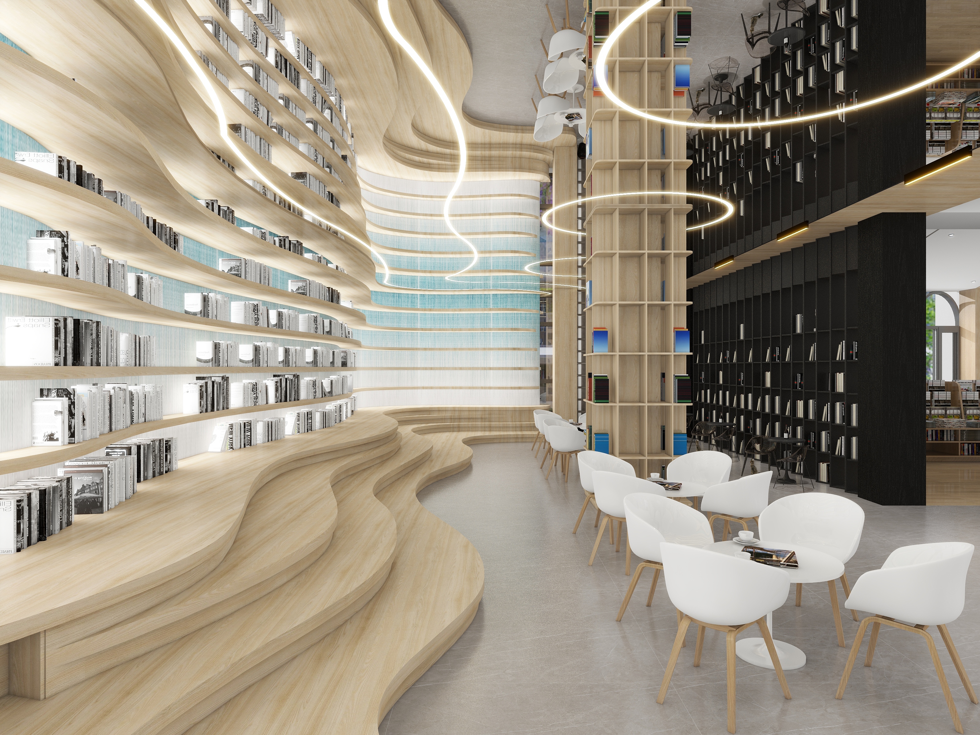 品诺空间设计-综合楼1楼  图书馆-装修设计方案