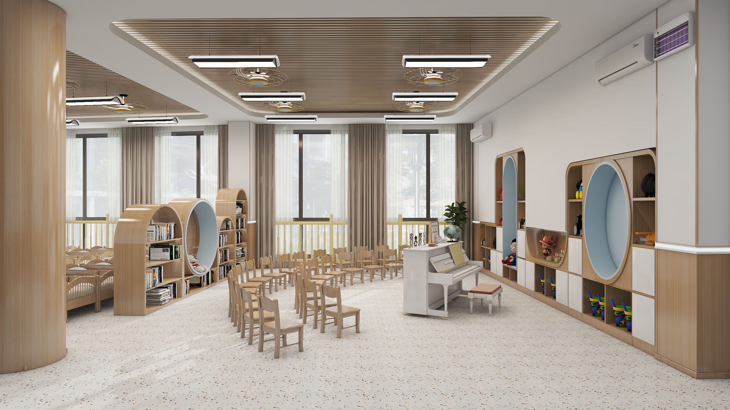 小杰designer-万科幼儿园寝室活动室-装修设计方案