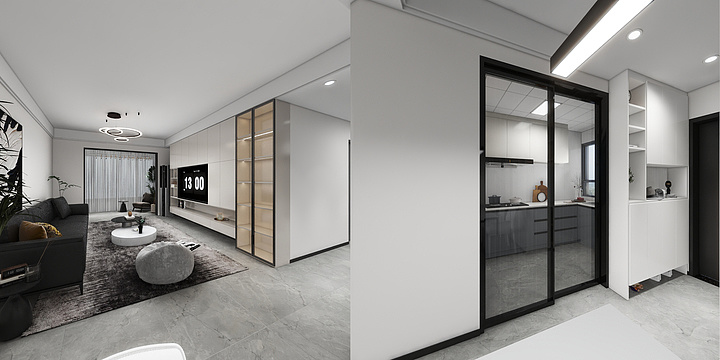 慕白..-莲花公馆128 黑白灰-蚂蚁-装修设计方案