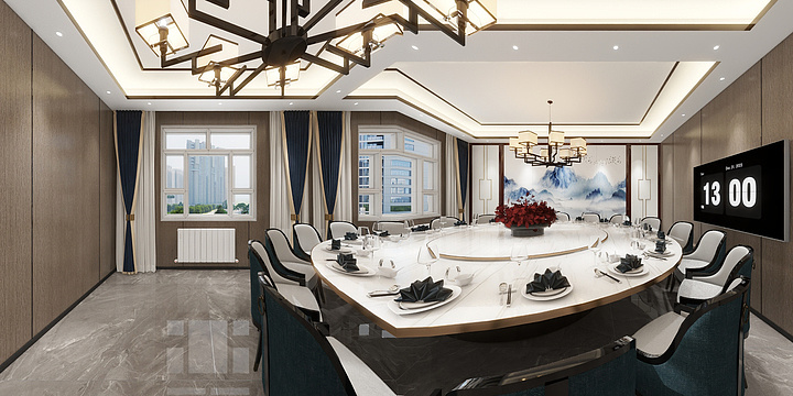 众洽装饰-食堂餐厅-装修设计方案