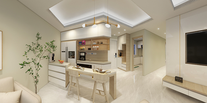 不出新手村的匠人-海德公园81㎡2室装修效果图