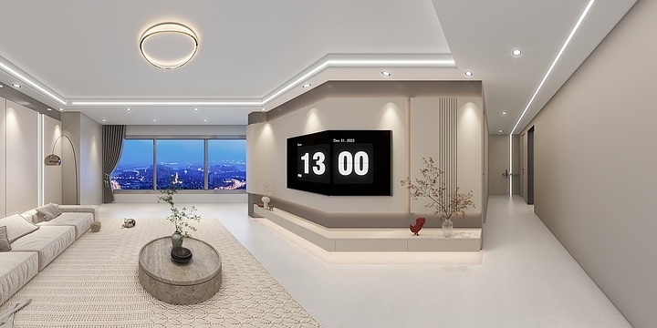 玖伍装饰工程有限公司-信华城5期 165平方--灰奶油副本，四室-副本-装修设计方案