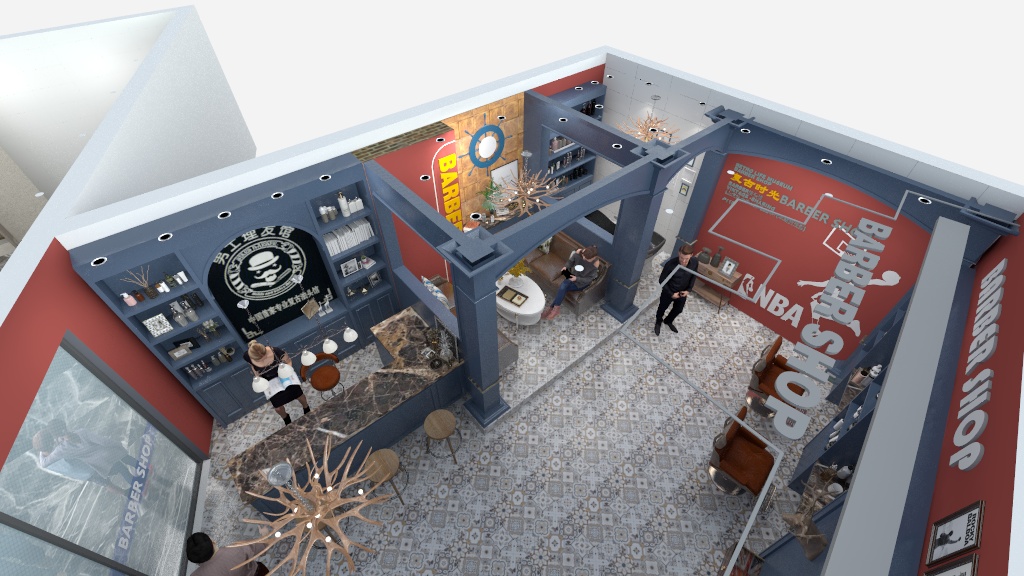 昆明铭泰装饰-聚星脏辫馆-装修设计方案