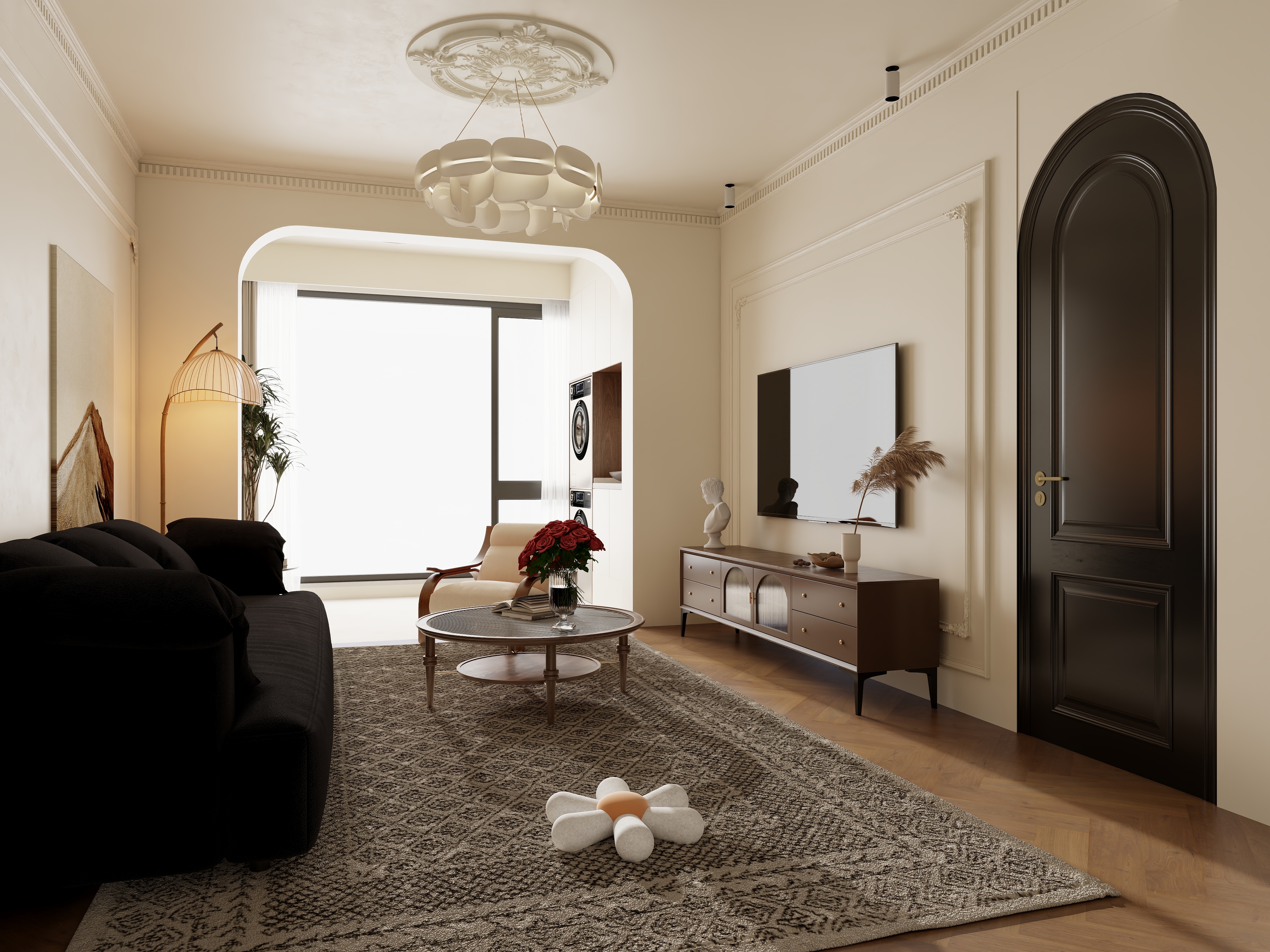 一栗设计工作室-77 平小户型，法式风情的温馨演绎-装修设计方案