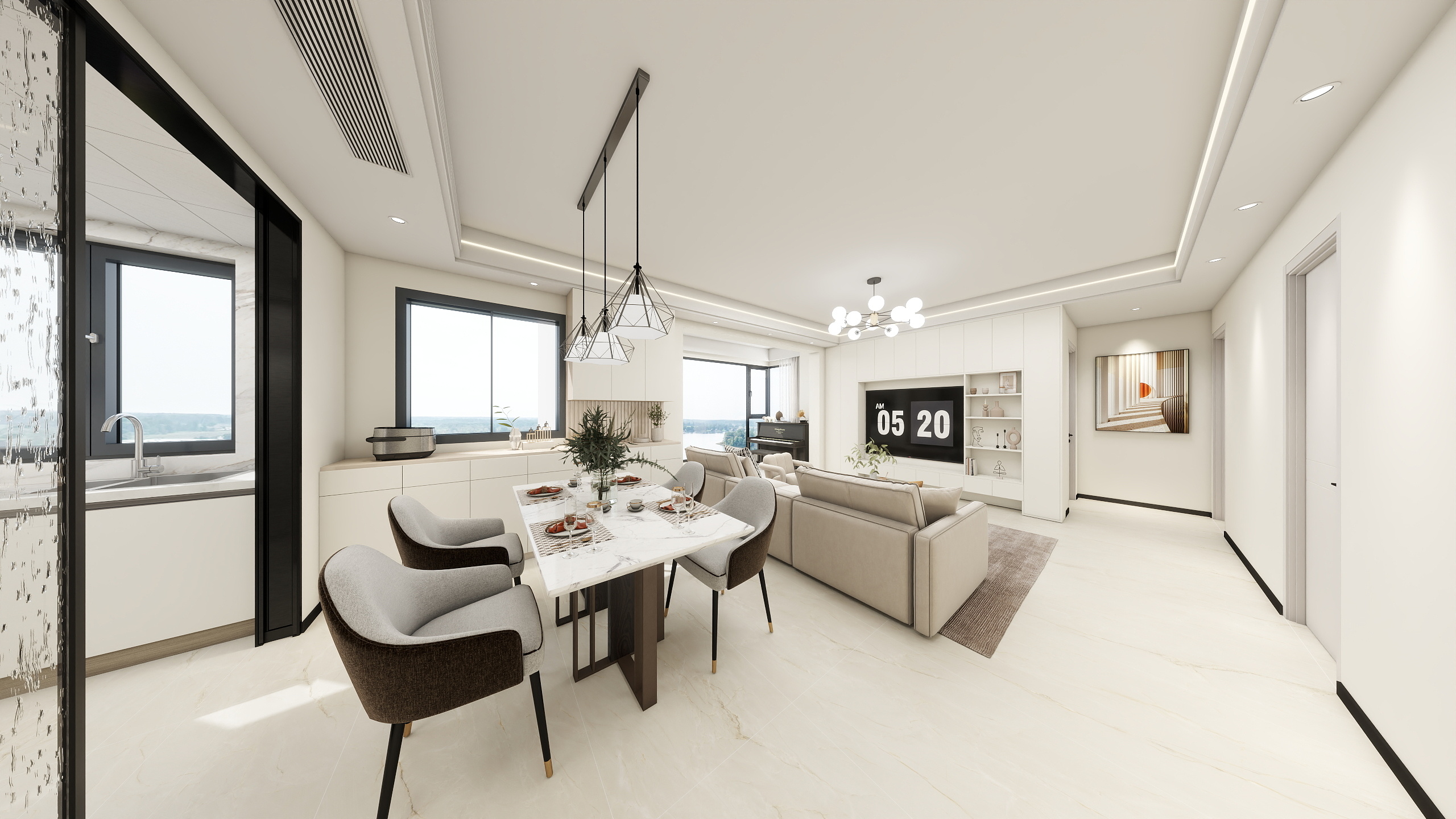 盗墓星辰-现在简约奶油风-装修设计方案